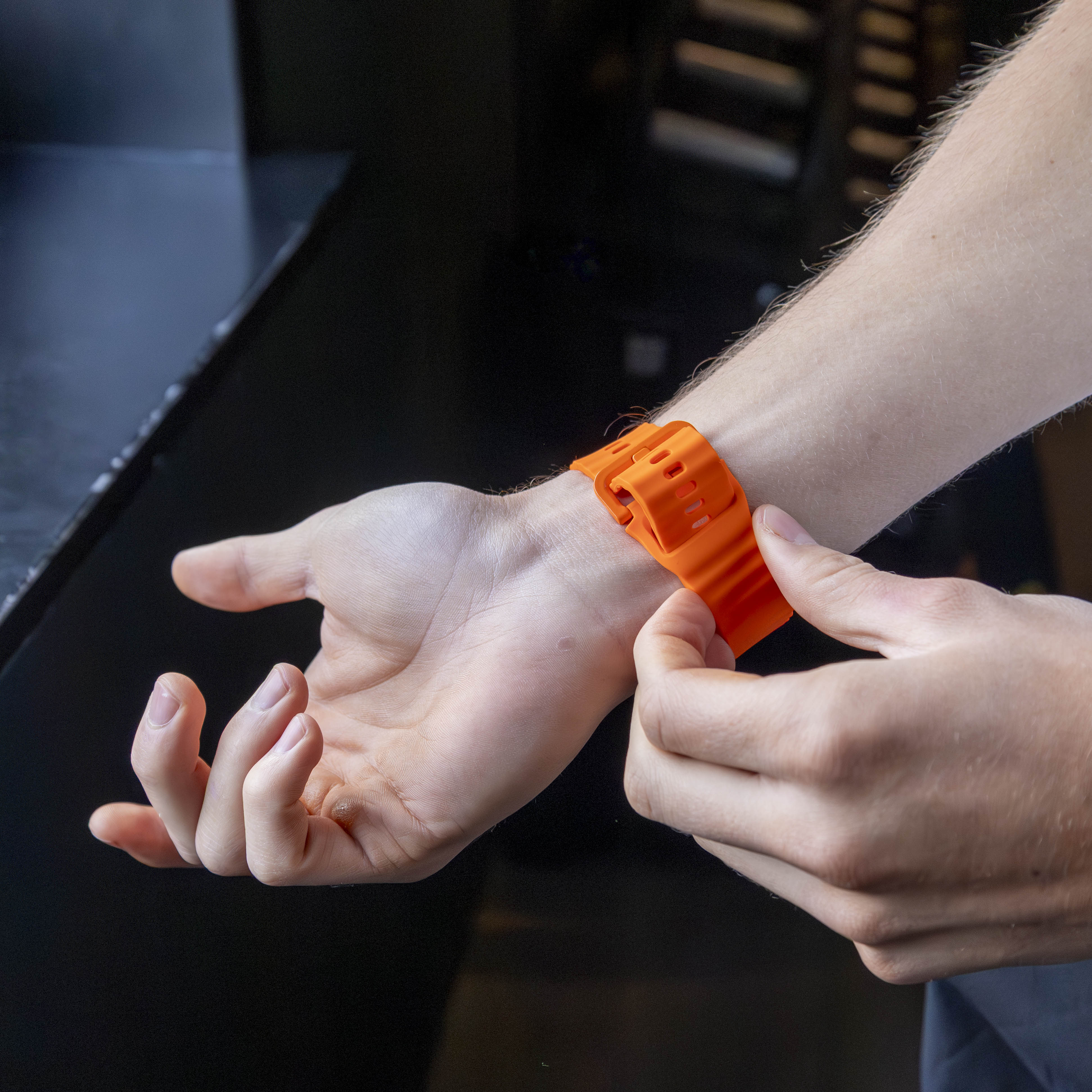 Samsung Galaxy Watch Ultra wave siliconen bandje (oranje)