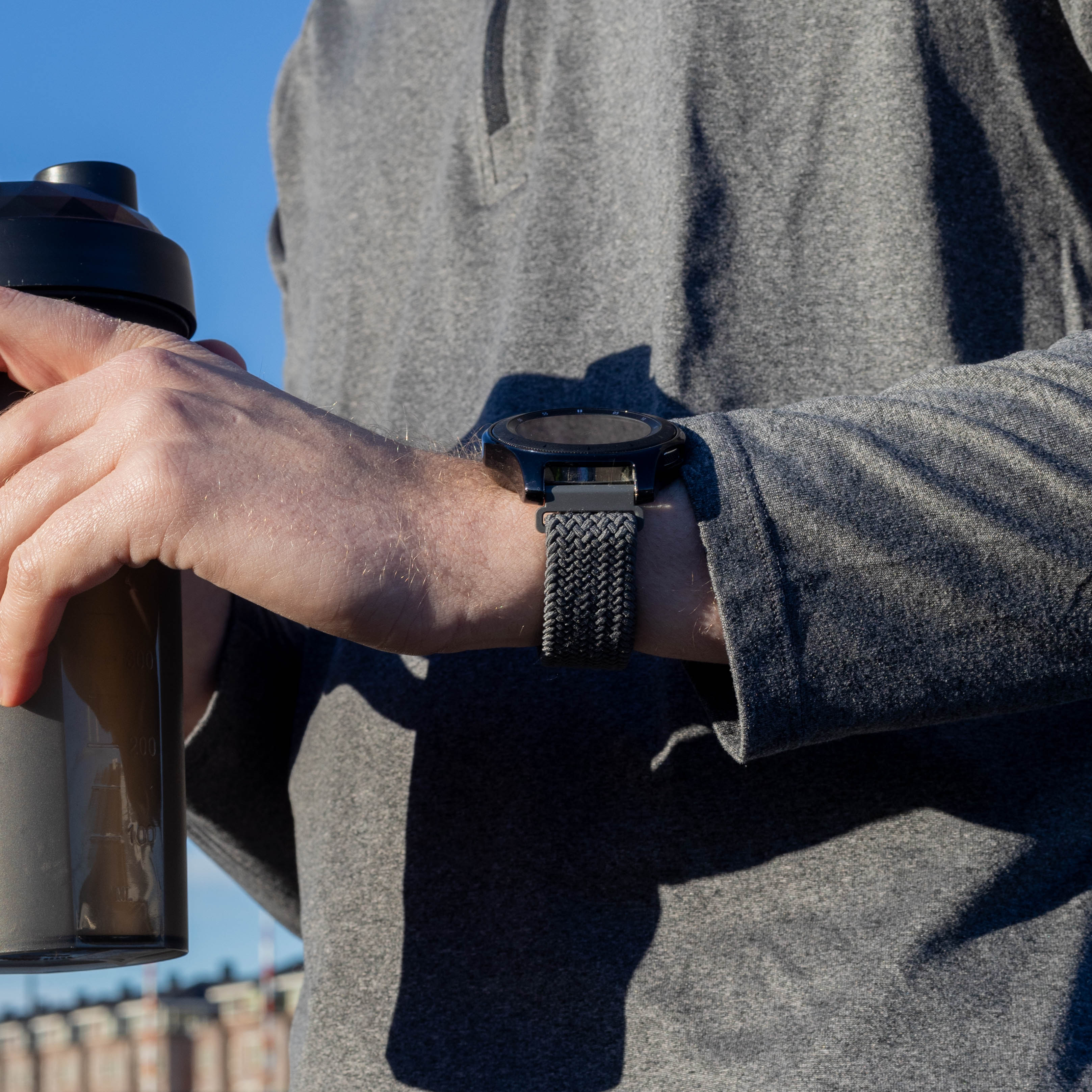 Garmin Venu 4 - 45mm gevlochten band met P-buckle (grijs)