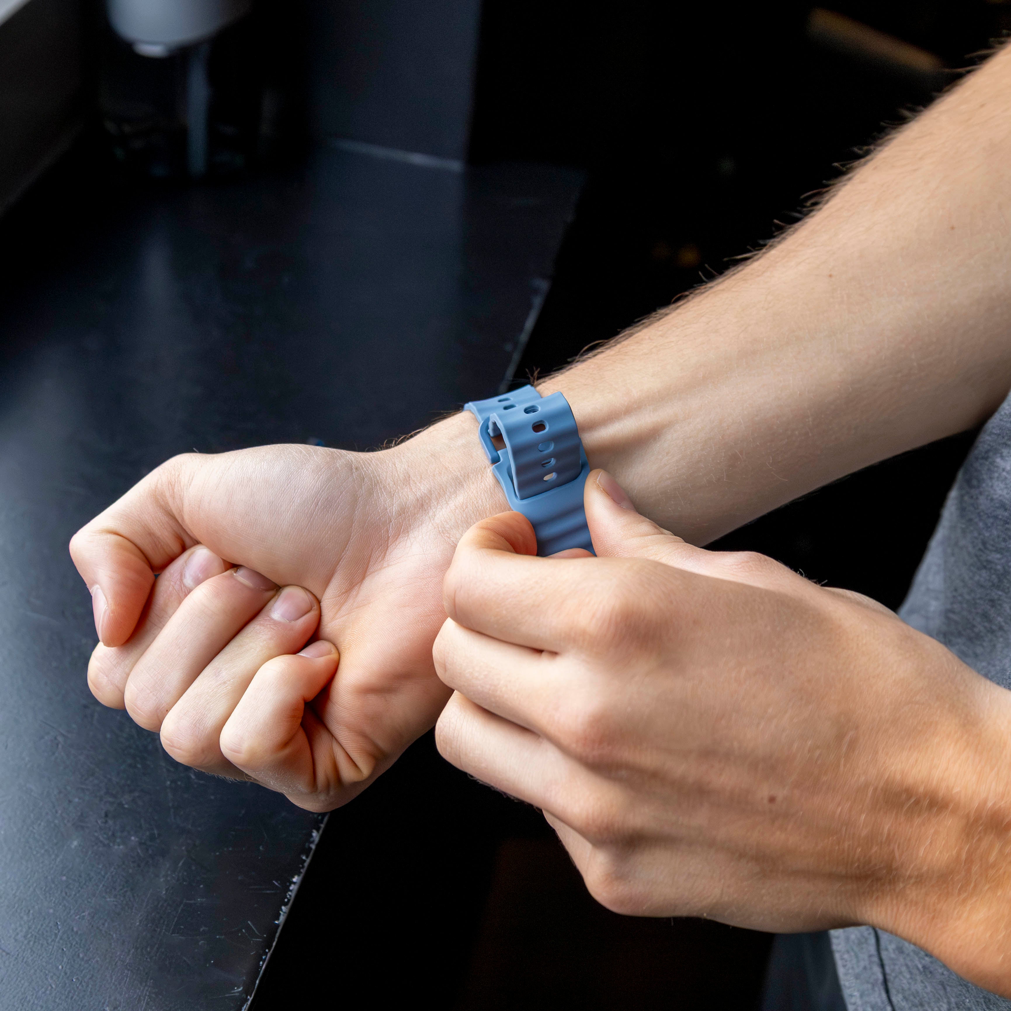 Samsung Galaxy Watch 4 Classic 46mm Wave bandje (grijsblauw)