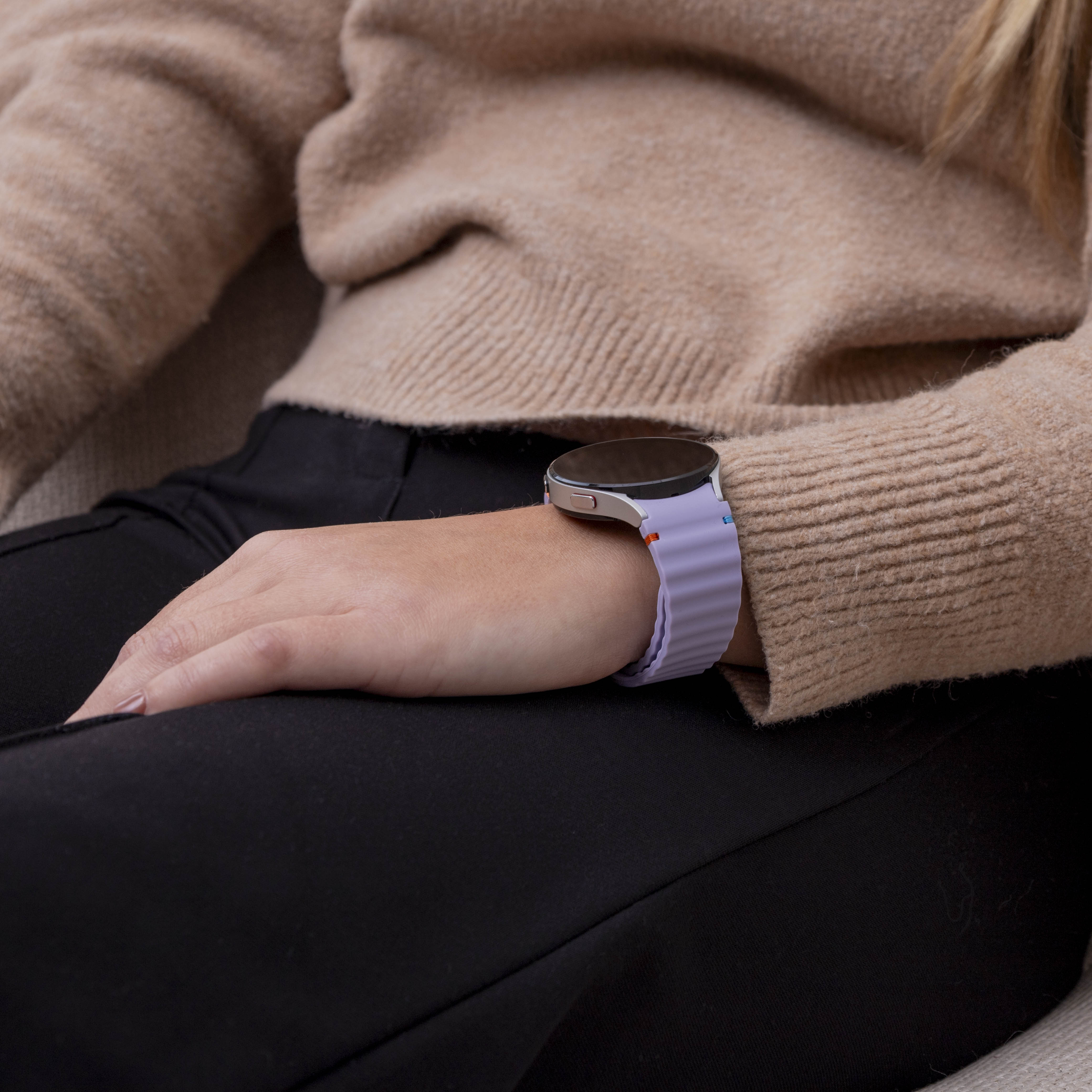 Samsung Galaxy Watch 5 44mm Wave bandje (lichtpaars)