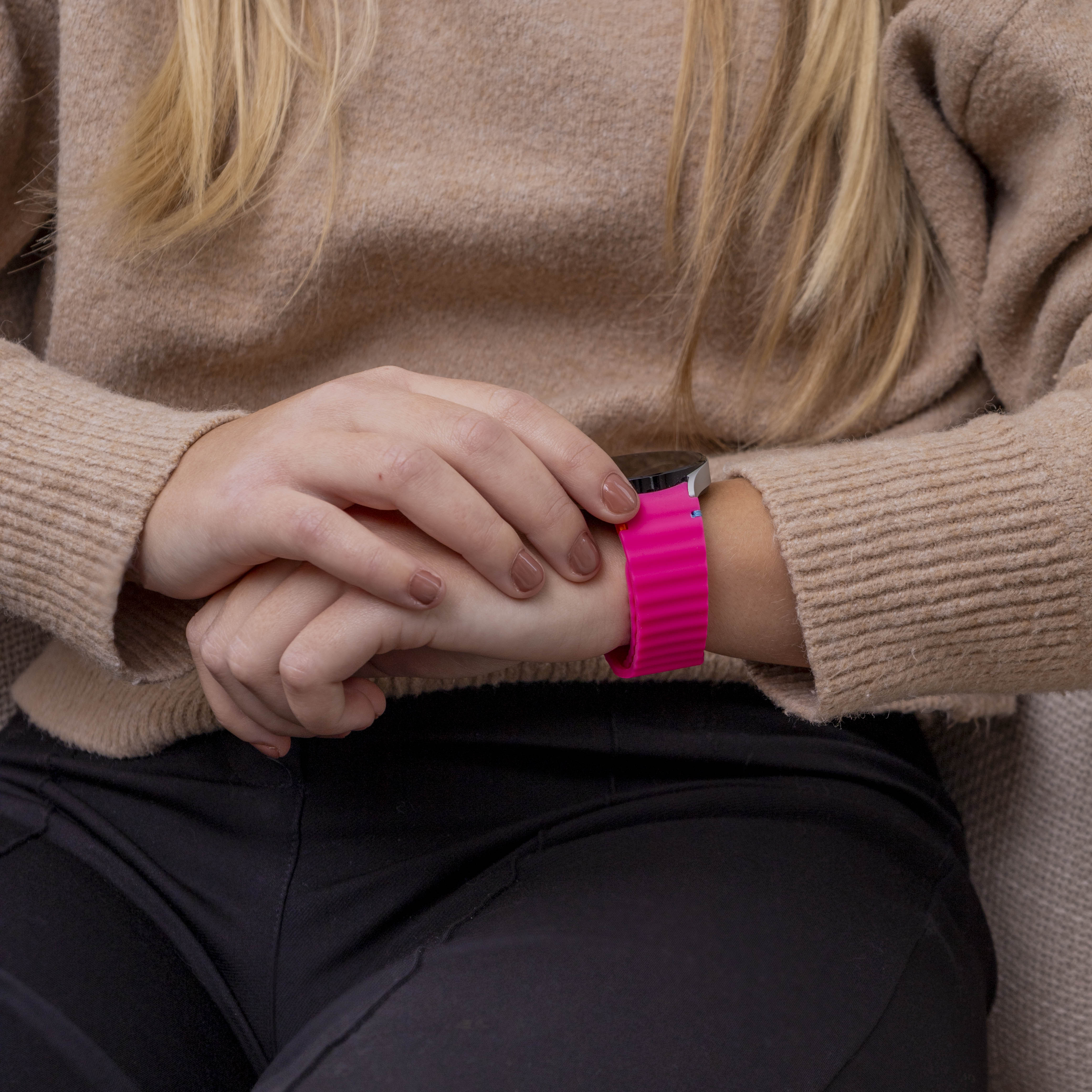 Samsung Galaxy Watch 5 40mm Wave bandje (knalroze)