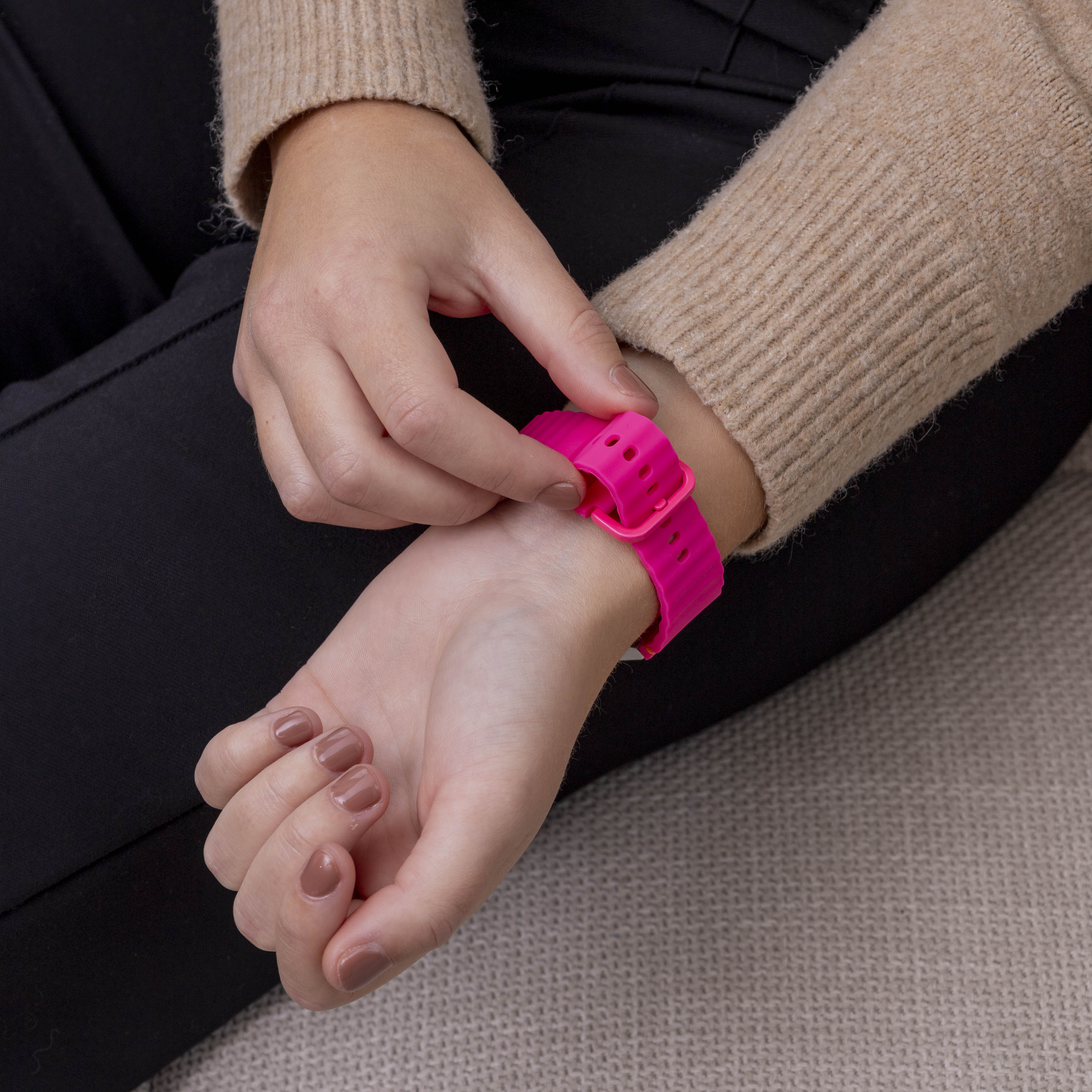 Samsung Galaxy Watch 5 40mm Wave bandje (knalroze)