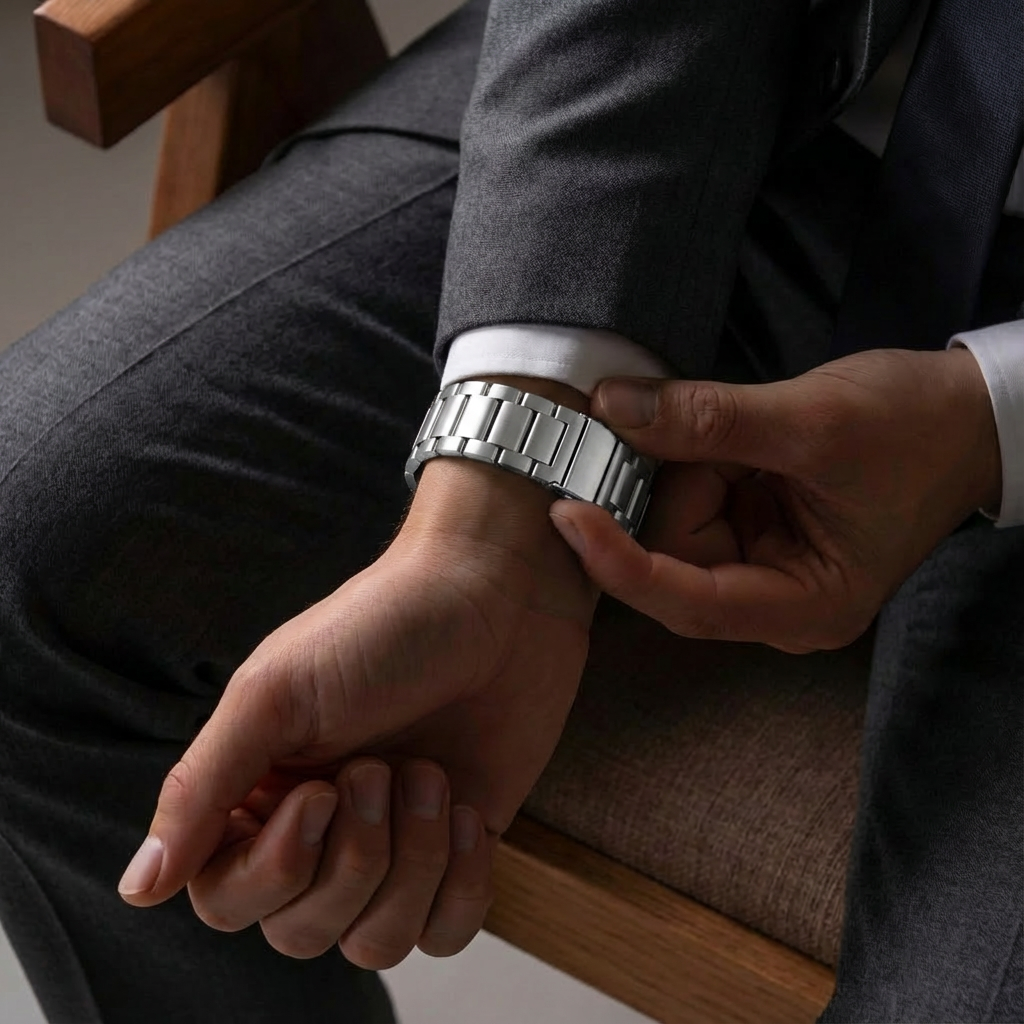 Samsung Galaxy Watch 8 Classic titanium bandje (zilver)