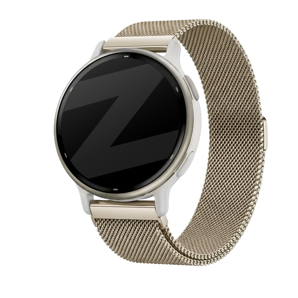 Bandz Garmin Vivoactive 5 Milanese Loop Strap (Champagne Gold)