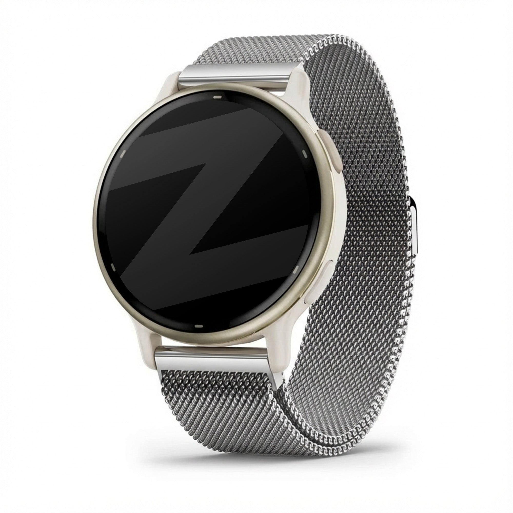 Bandz Garmin Vivoactive 5 Milanese loop band (zilver)