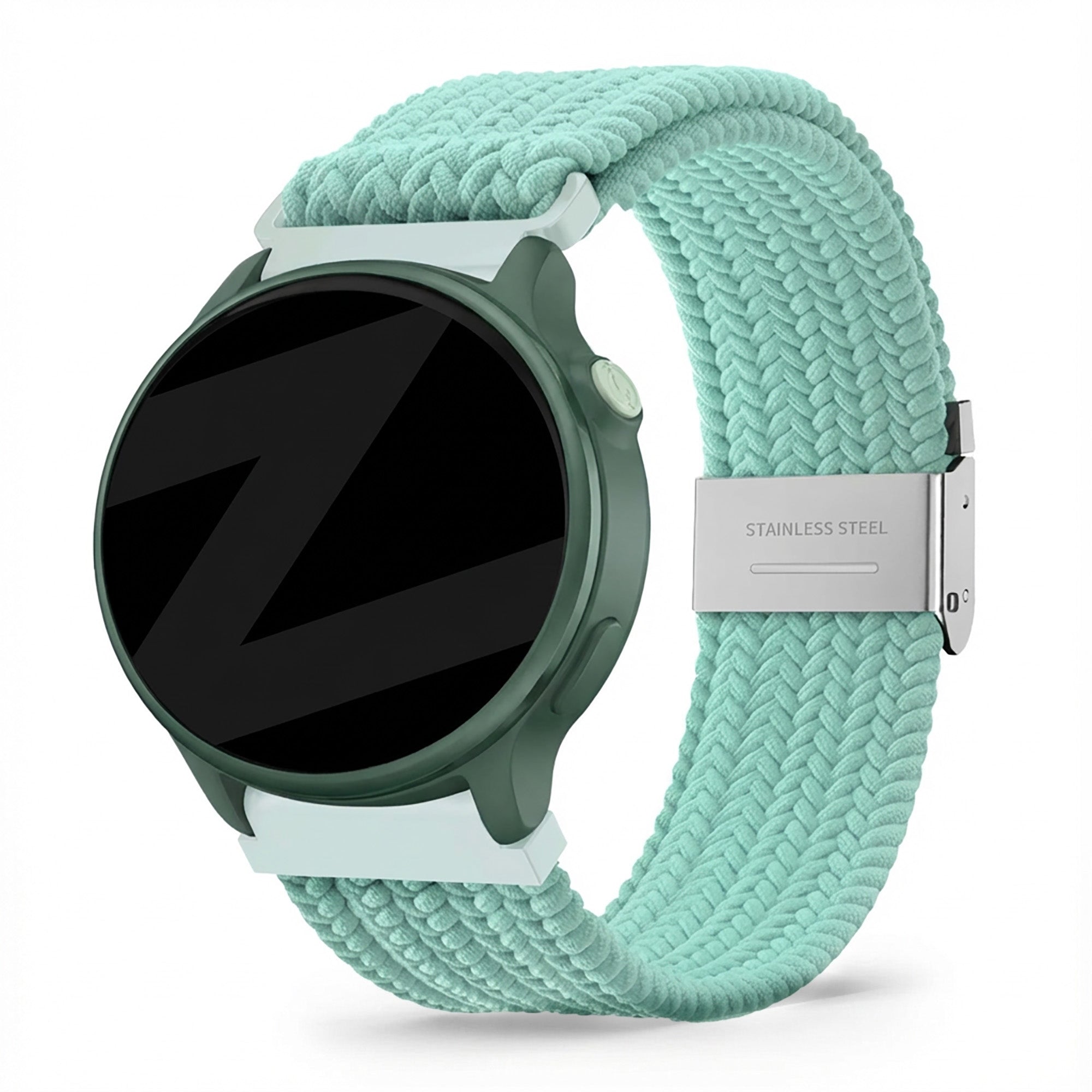 Bandz Garmin Vivoactive 6 gevlochten nylon band (turquoise)