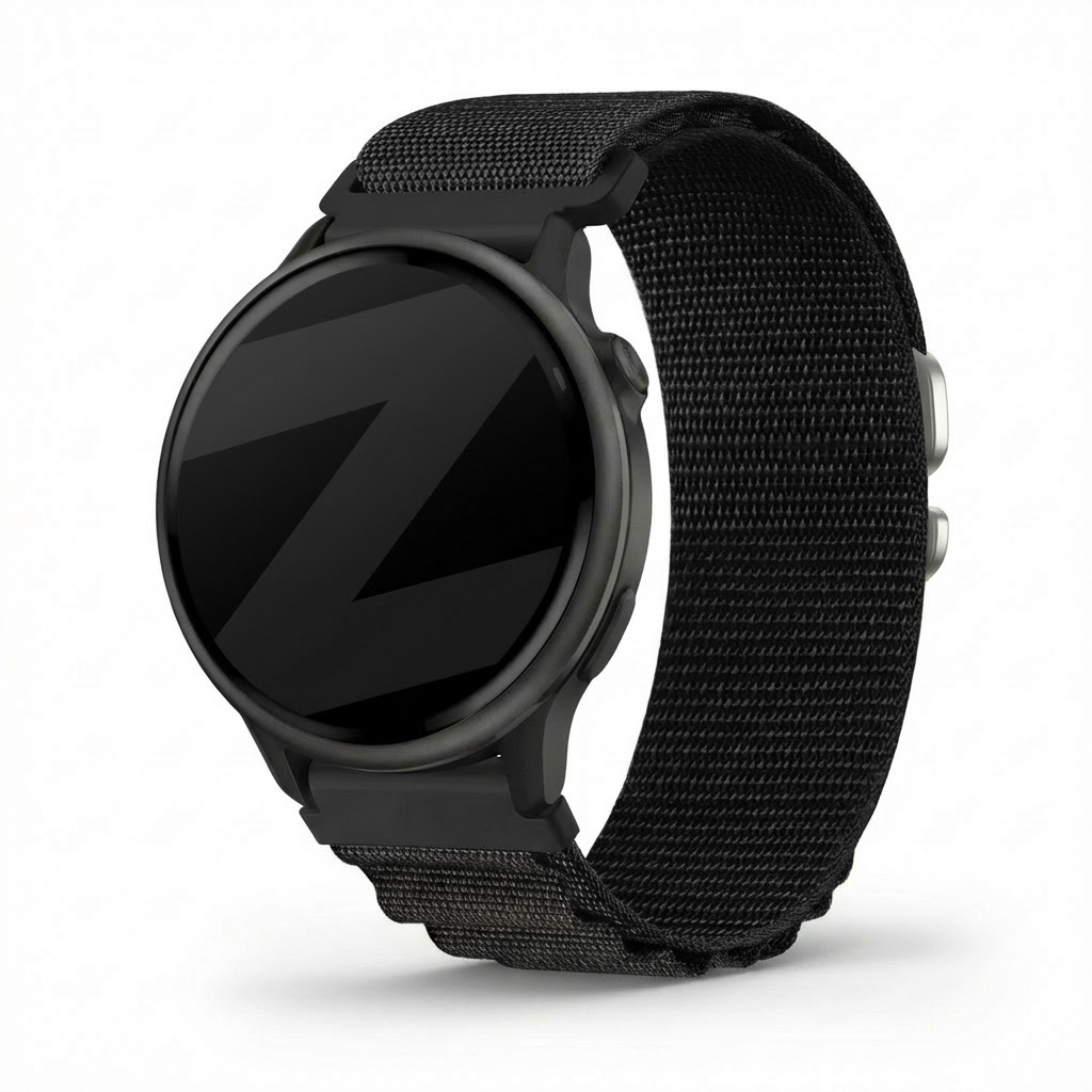 Bandz Garmin Vivoactive 6 Alpine nylon bandje (zwart)