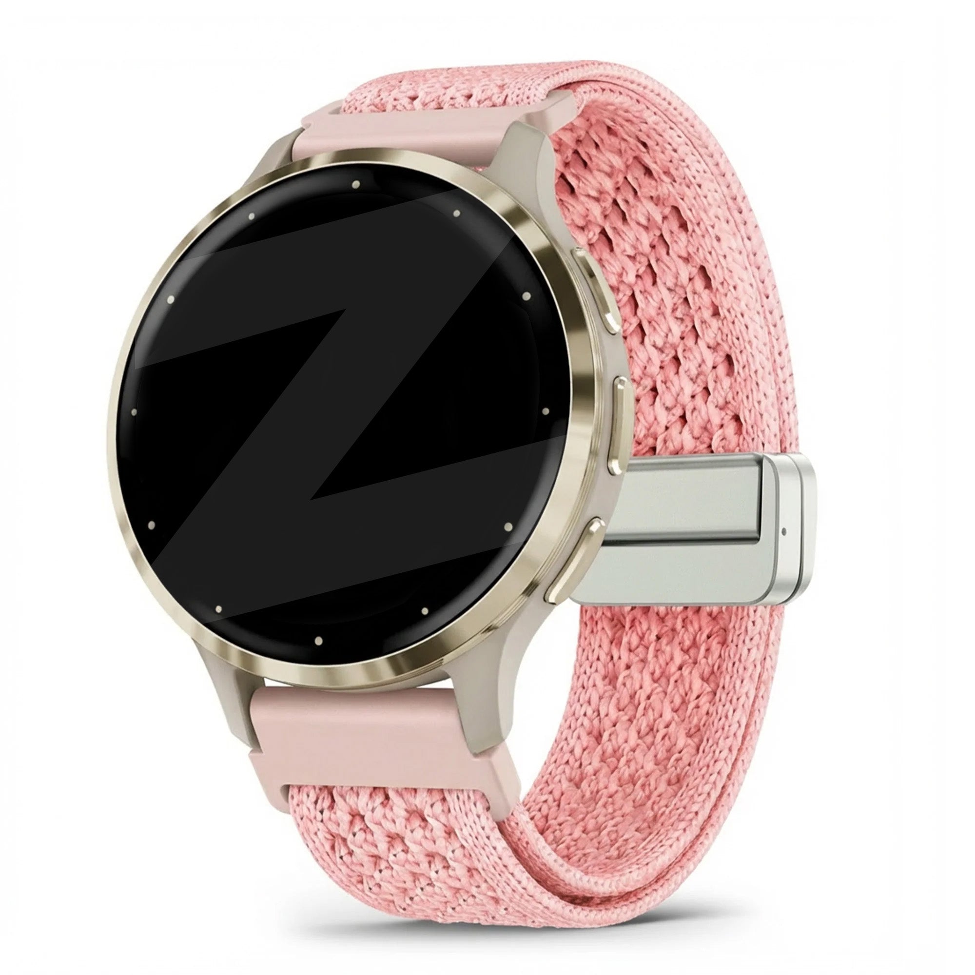 Bandz Garmin Venu 3s vintage nylon band (roze)