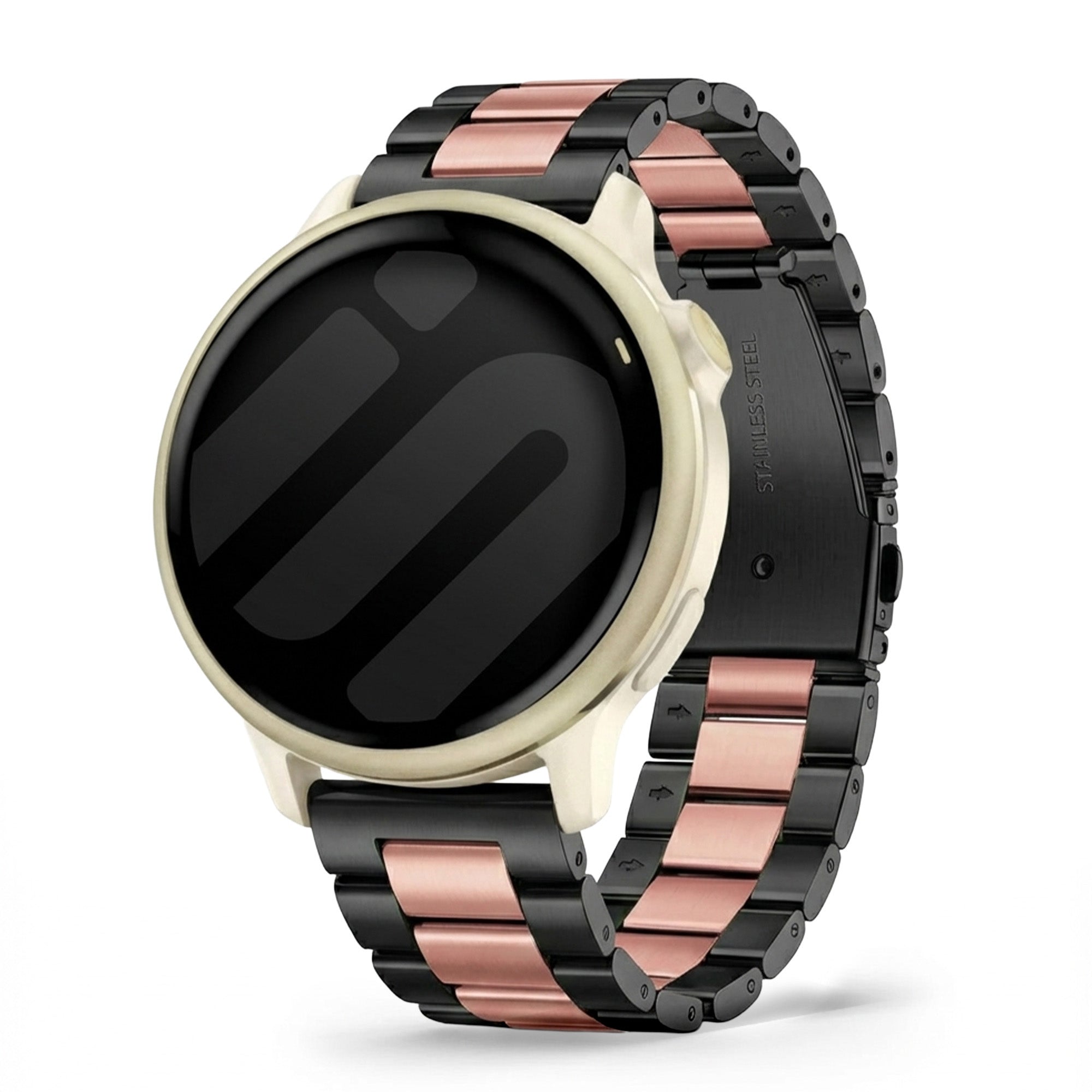 Garmin Vivoactive 6 stalen band (zwart/roze)