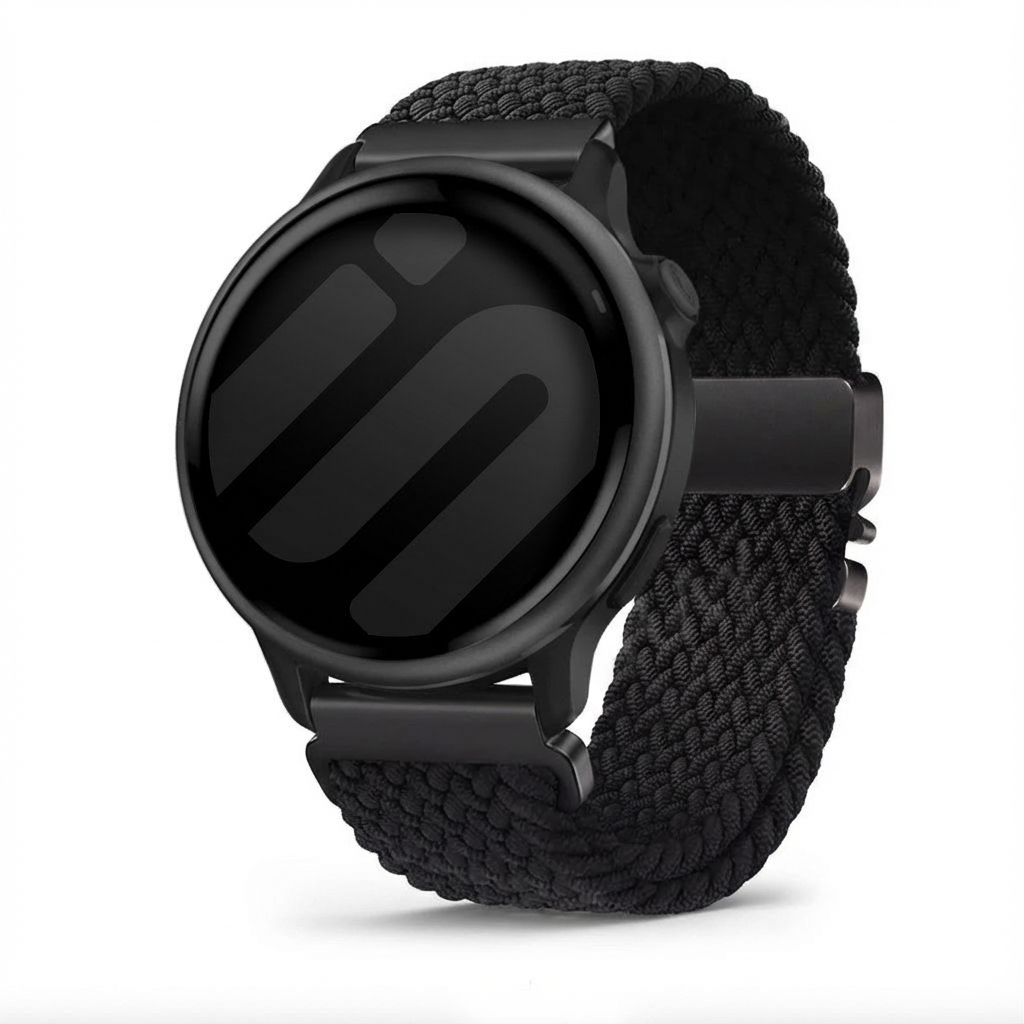Garmin Vivoactive 6 gevlochten band met P-buckle (zwart)