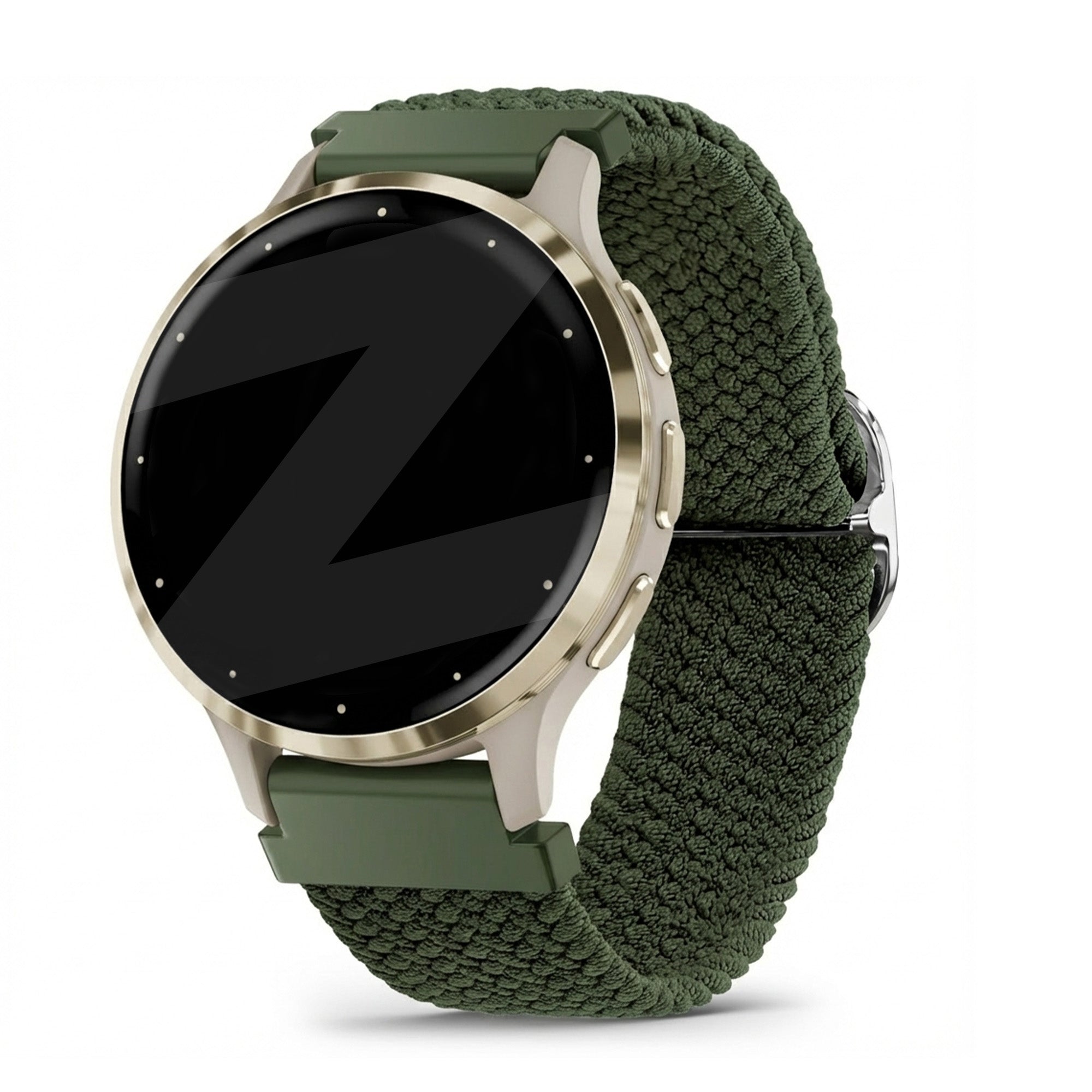 Bandz Garmin Venu 3s verstelbare nylon band (groen)