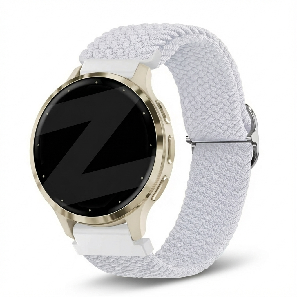 Bandz Garmin Venu 3s verstelbare nylon band (wit)