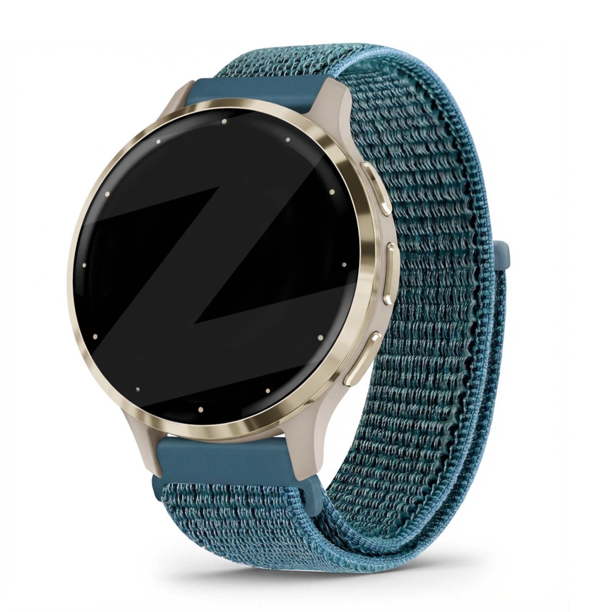 Bandz Garmin Venu 3s nylon loop band (groen-grijs)