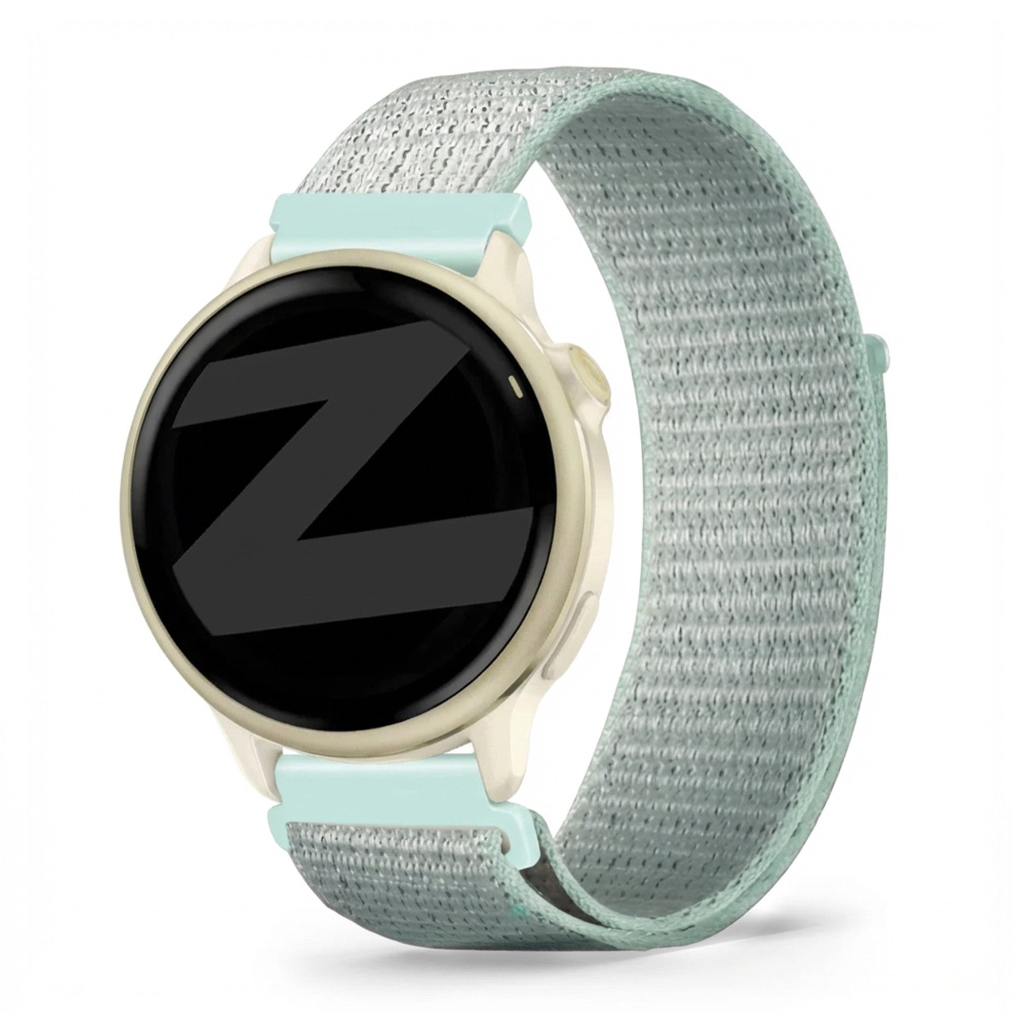 Bandz Garmin Vivoactive 6 nylon loop band (licht cyaan)