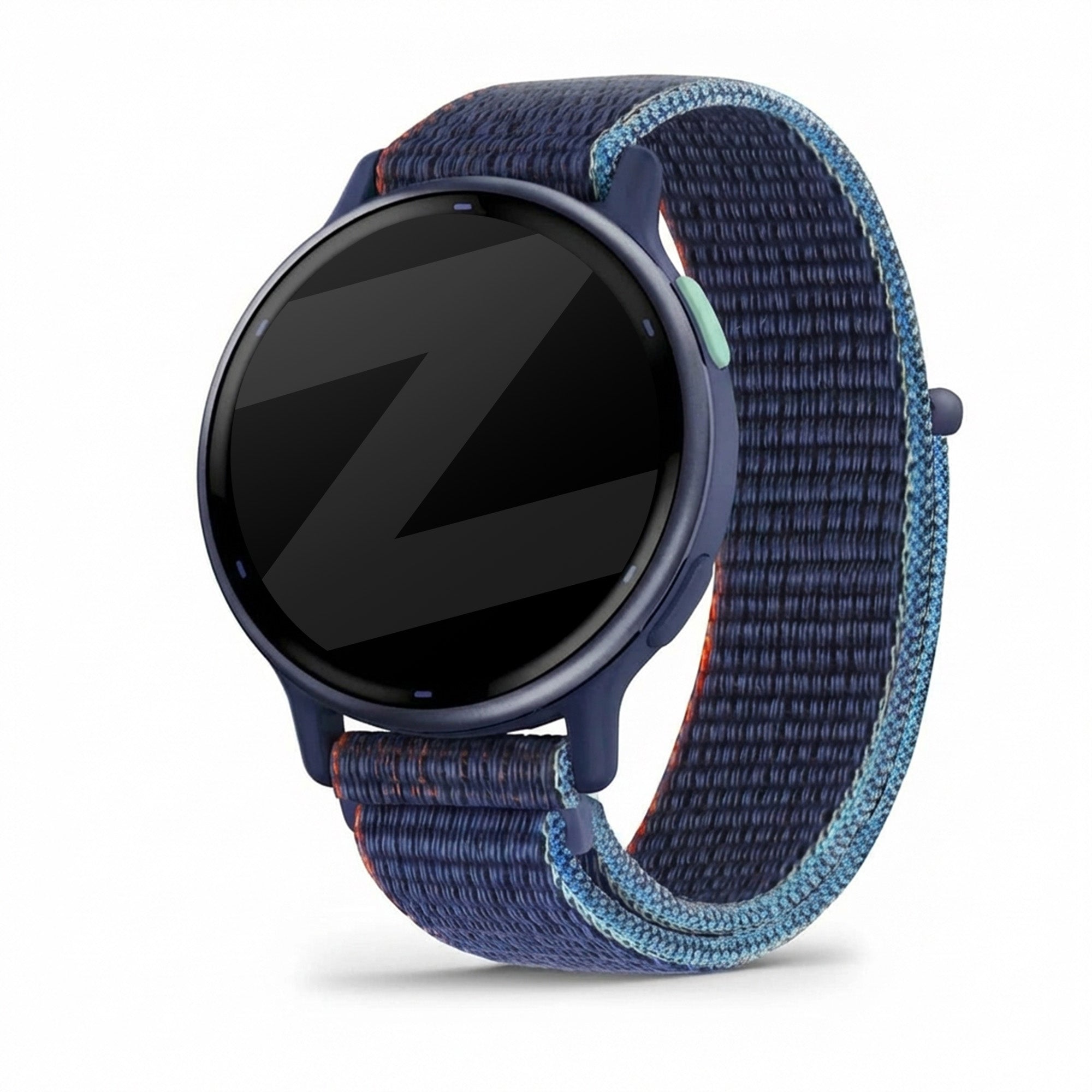 Bandz Garmin Vivoactive 5 nylon loop band (donkerblauw mix)