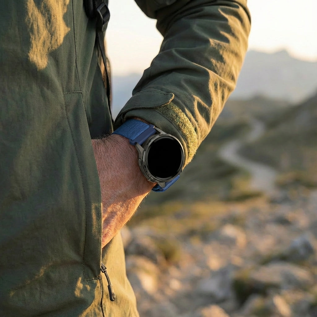 Bandz Garmin Forerunner 645 Alpine Nylon Strap (Blue)