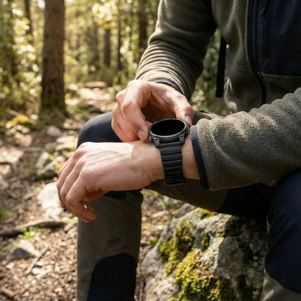 Garmin Instinct trail siliconen band (zwart)