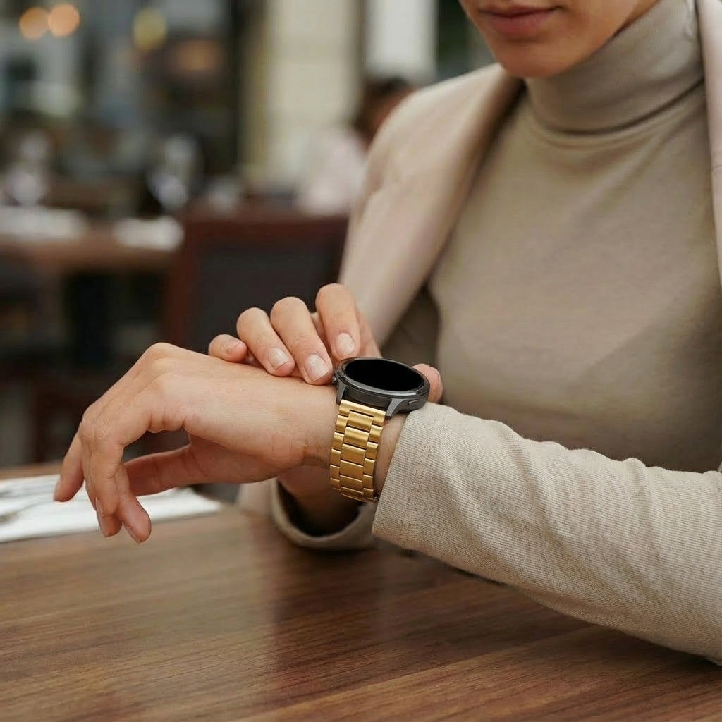 Bandz Garmin Vivoactive 4s Steel Strap 'Classic' (Gold)