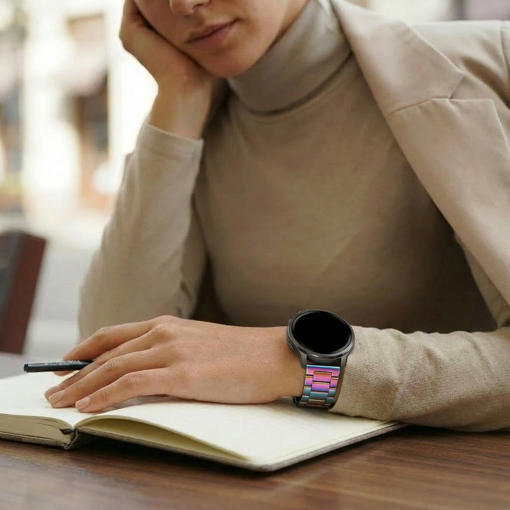 Bandz Garmin D2 Air X10 stalen band 'Classic' (parelmoer)