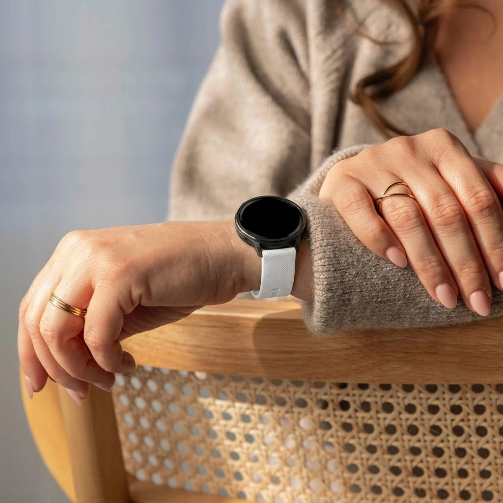 Bandz Garmin Approach S50 siliconen band 'Premium' (wit)