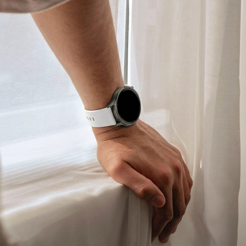 Bandz Garmin Approach S50 siliconen band 'Premium' (wit)