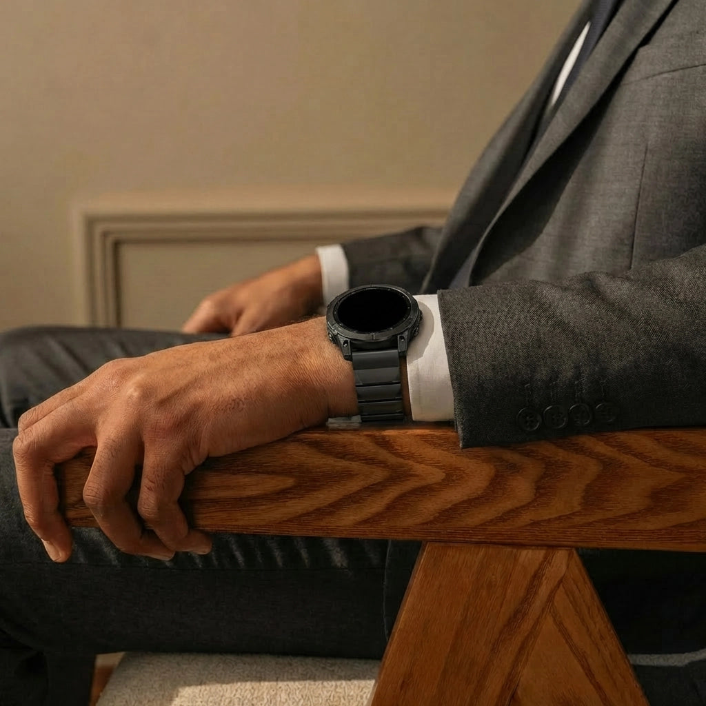 Garmin Forerunner 935 titanium hybrid band (zwart)