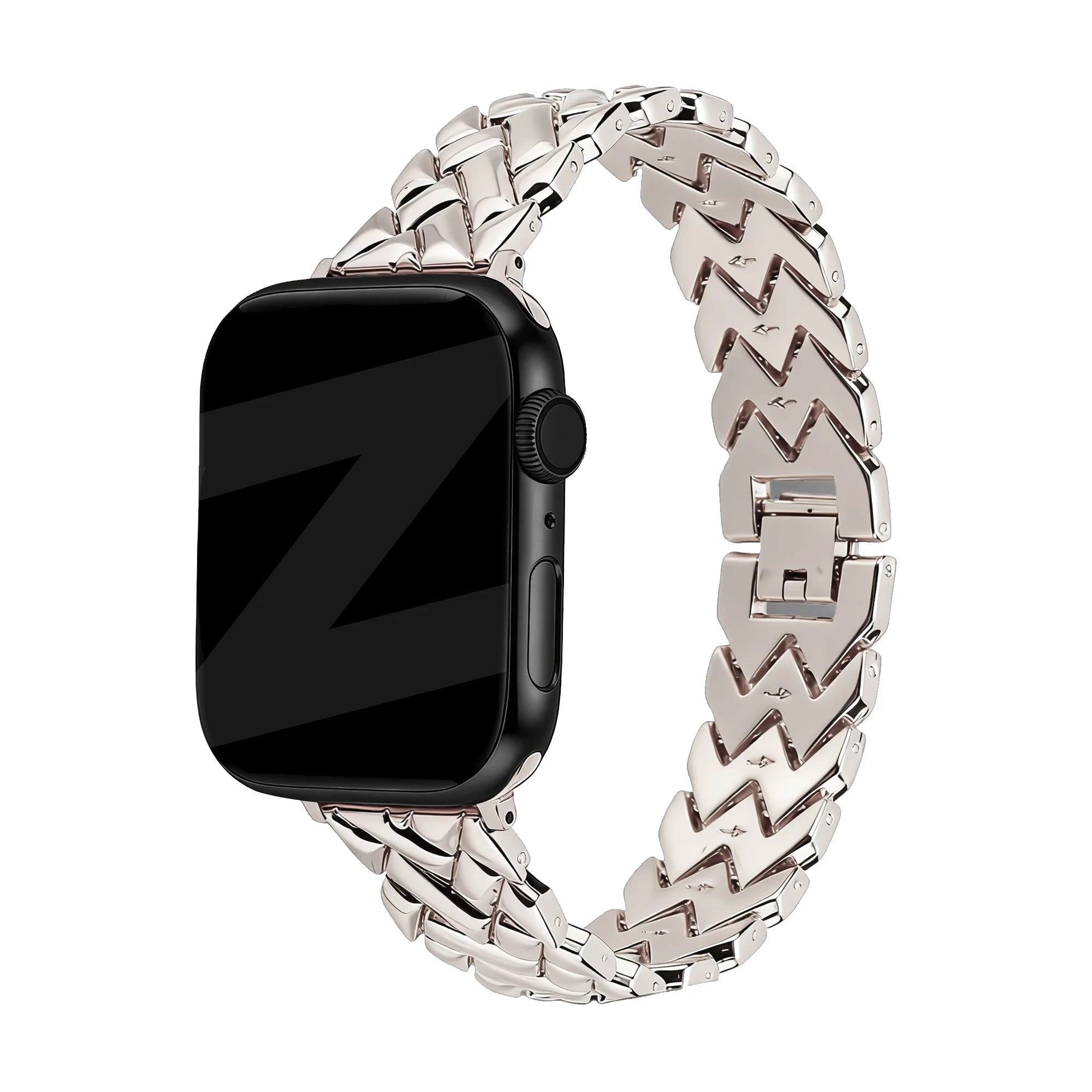 Bandz Apple Watch Metal Strap 'V-Type' (Starlight)