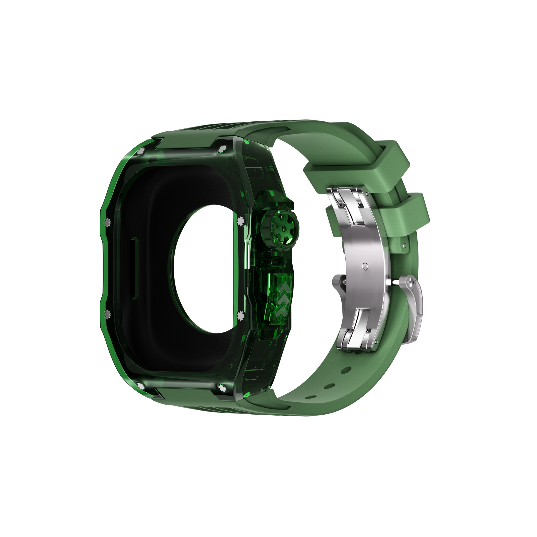 Reqior Apple Watch 45mm Polymer Case with Rubber Strap (Green)