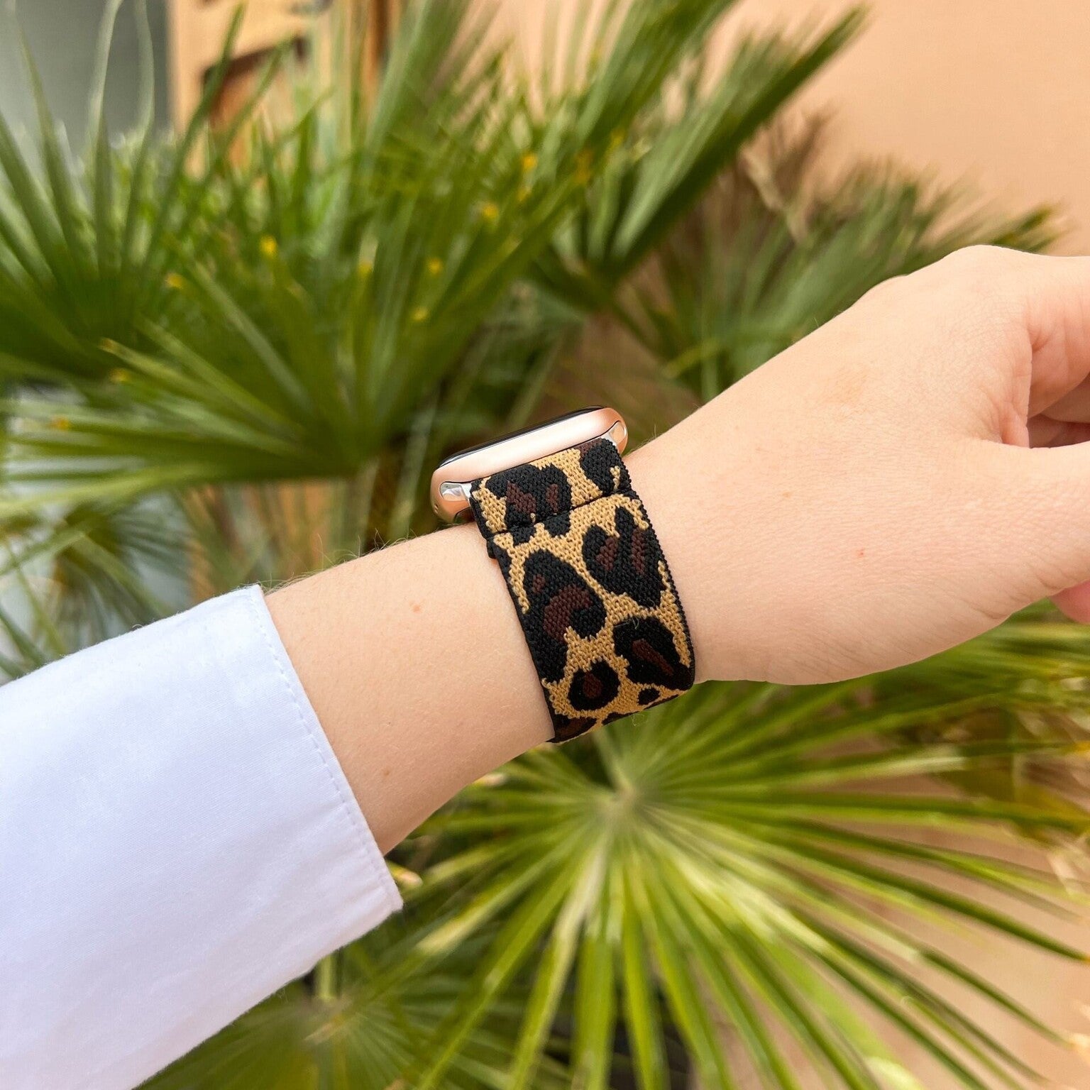 Apple Watch elastisch bandje (leopard)