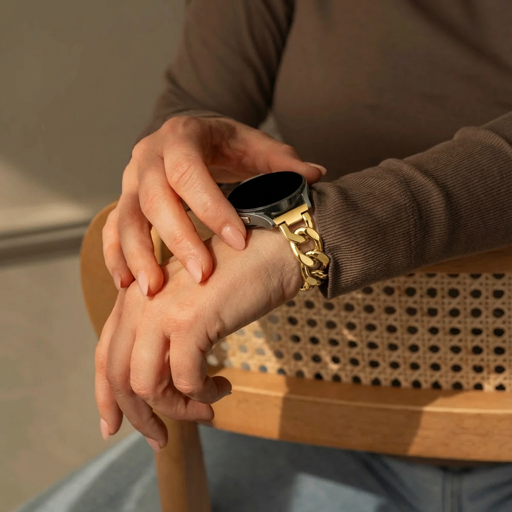 Amazfit Bip 3 (Pro) steel chain band (goud)