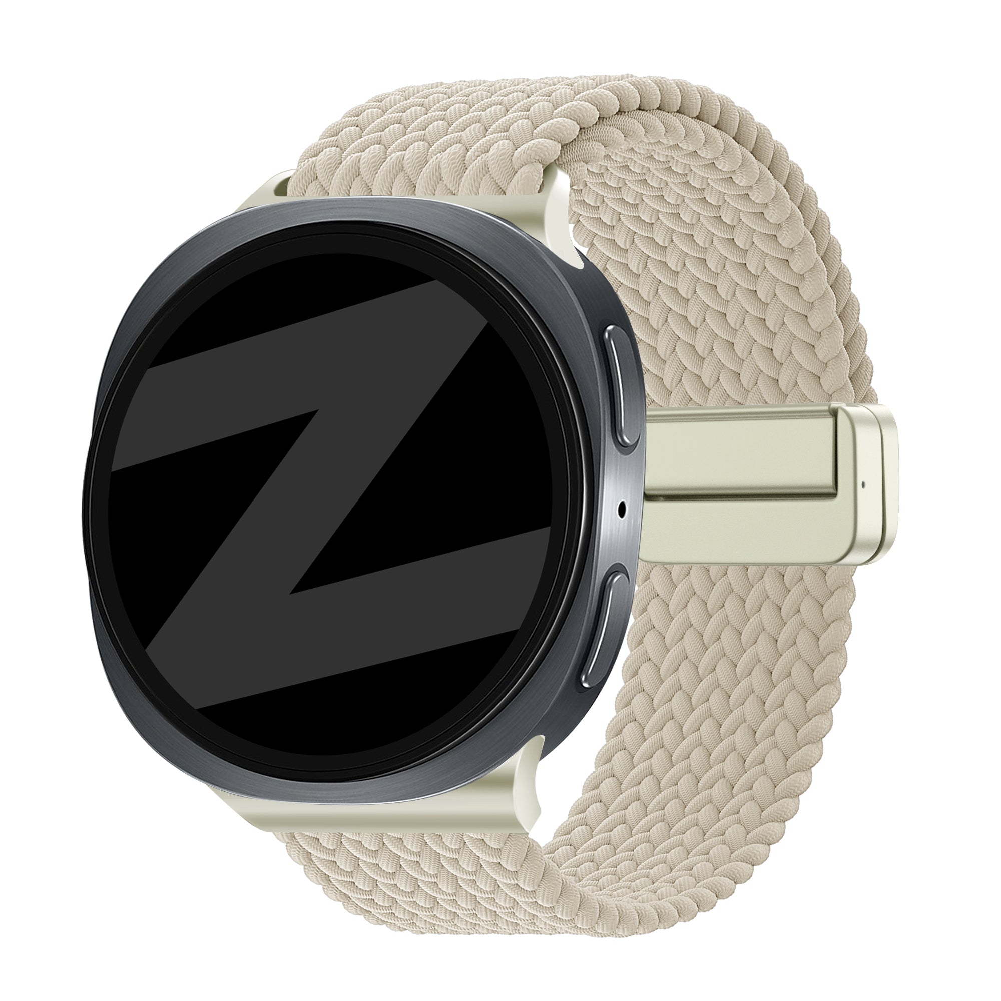 Bandz Samsung Galaxy Watch 8 - 44mm magnetisch geweven bandje (sterrenlicht)