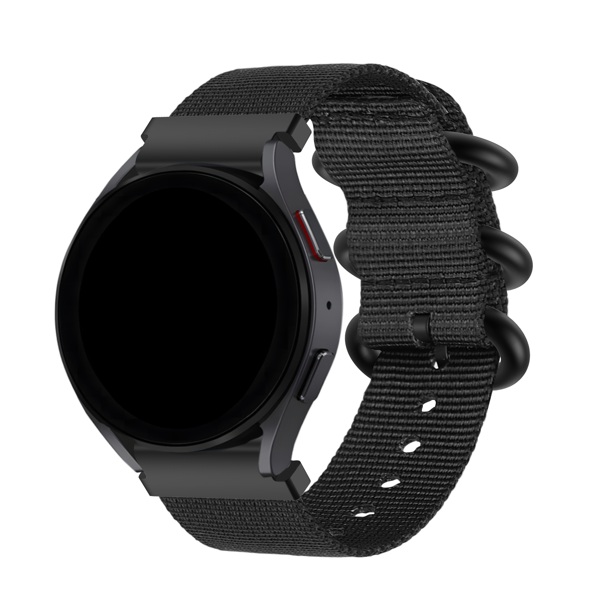 BALR Samsung Galaxy Watch 4 Classic 46mm Nylon Strap with Buckle (Black)
