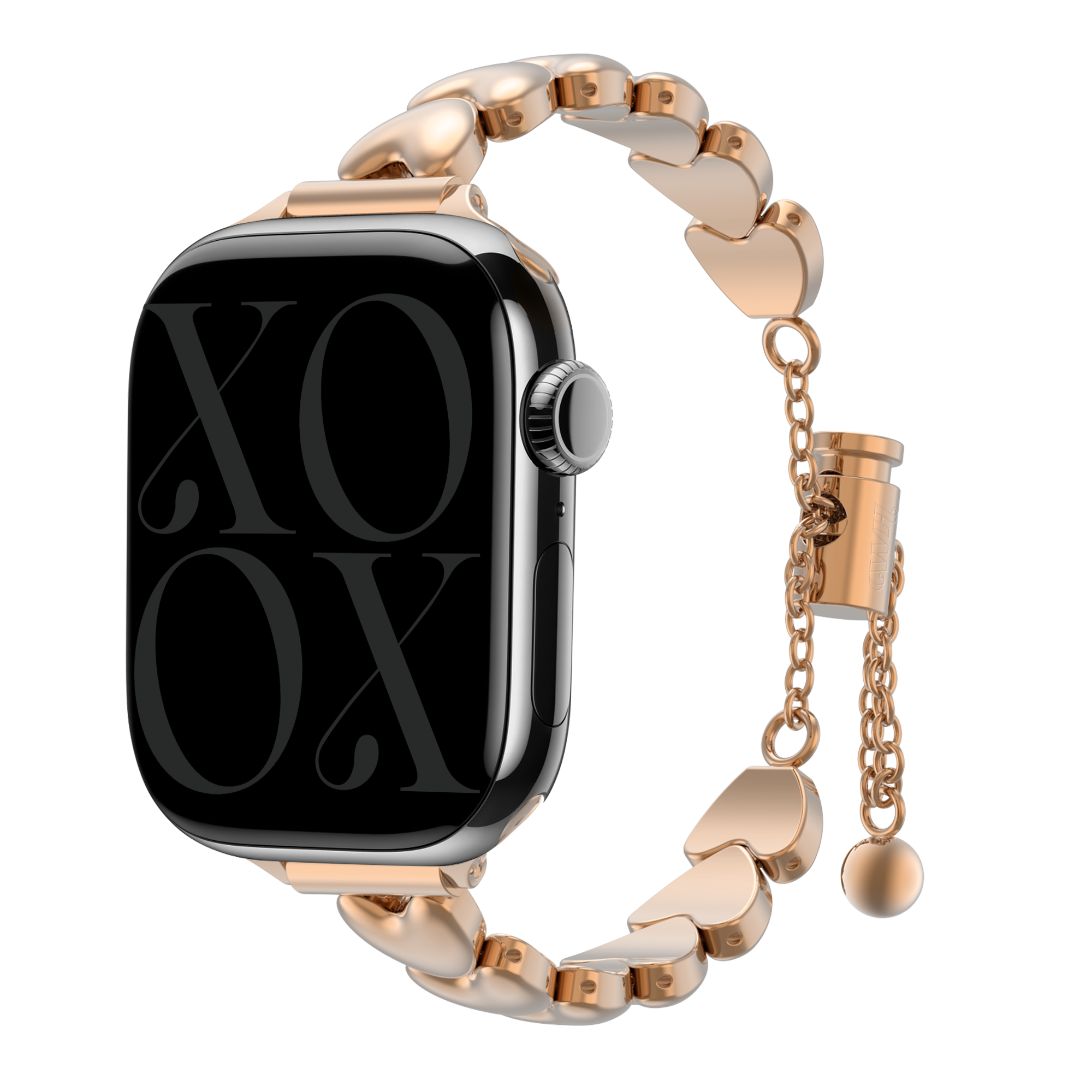 xoxo Wildhearts Apple Watch stalen bandje 'hearts' (roségoud)
