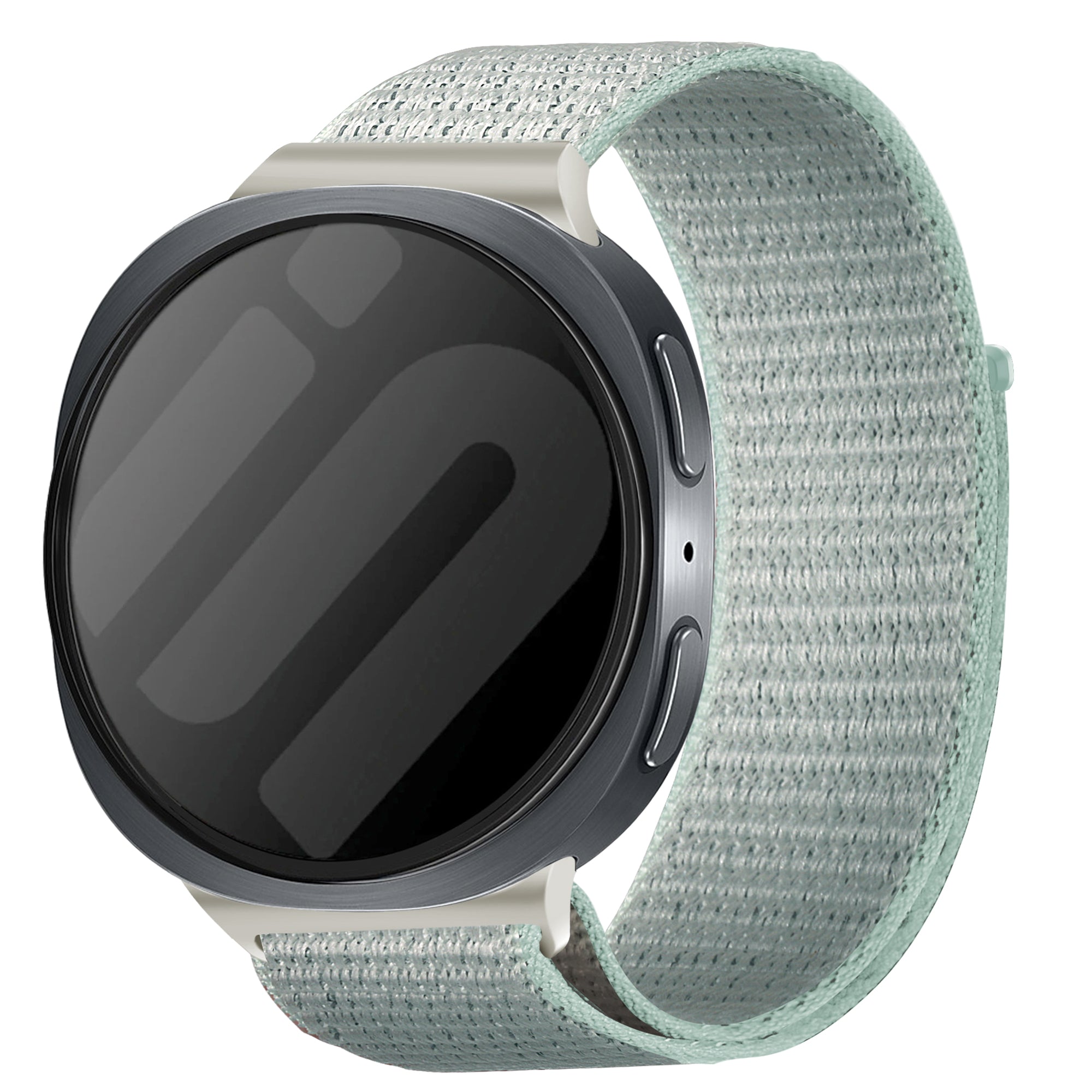 Samsung Galaxy Watch 8 - 44mm nylon bandje (licht cyaan)