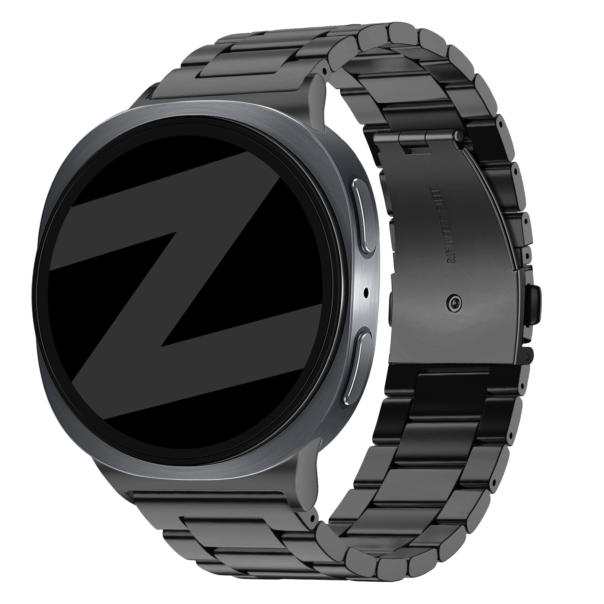 Bandz Samsung Galaxy Watch 8 - 44mm stalen band 'Classic' (zwart)