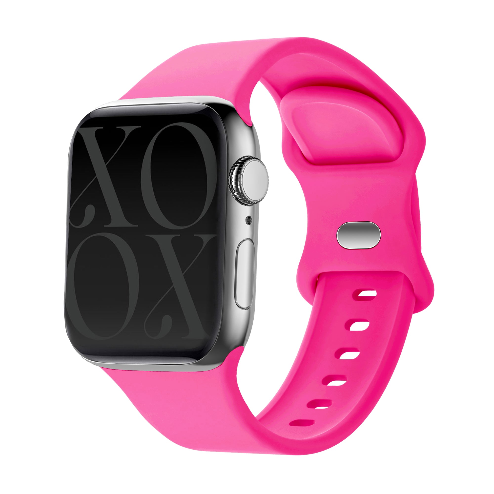 xoxo Wildhearts Apple Watch Siliconen bandje (knalroze)