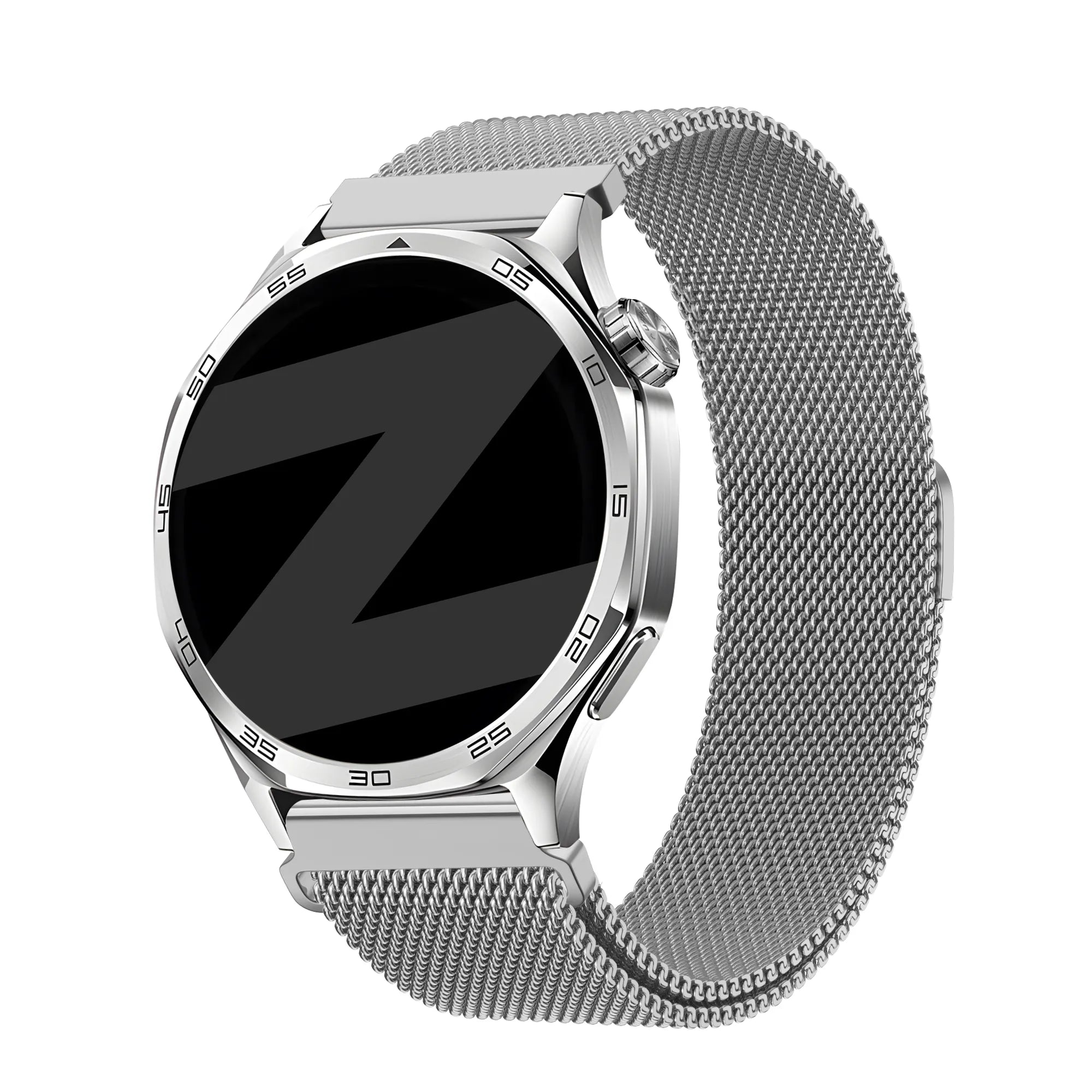 Bandz Polar Vantage M3 'One Push' Milanese Strap (Silver)