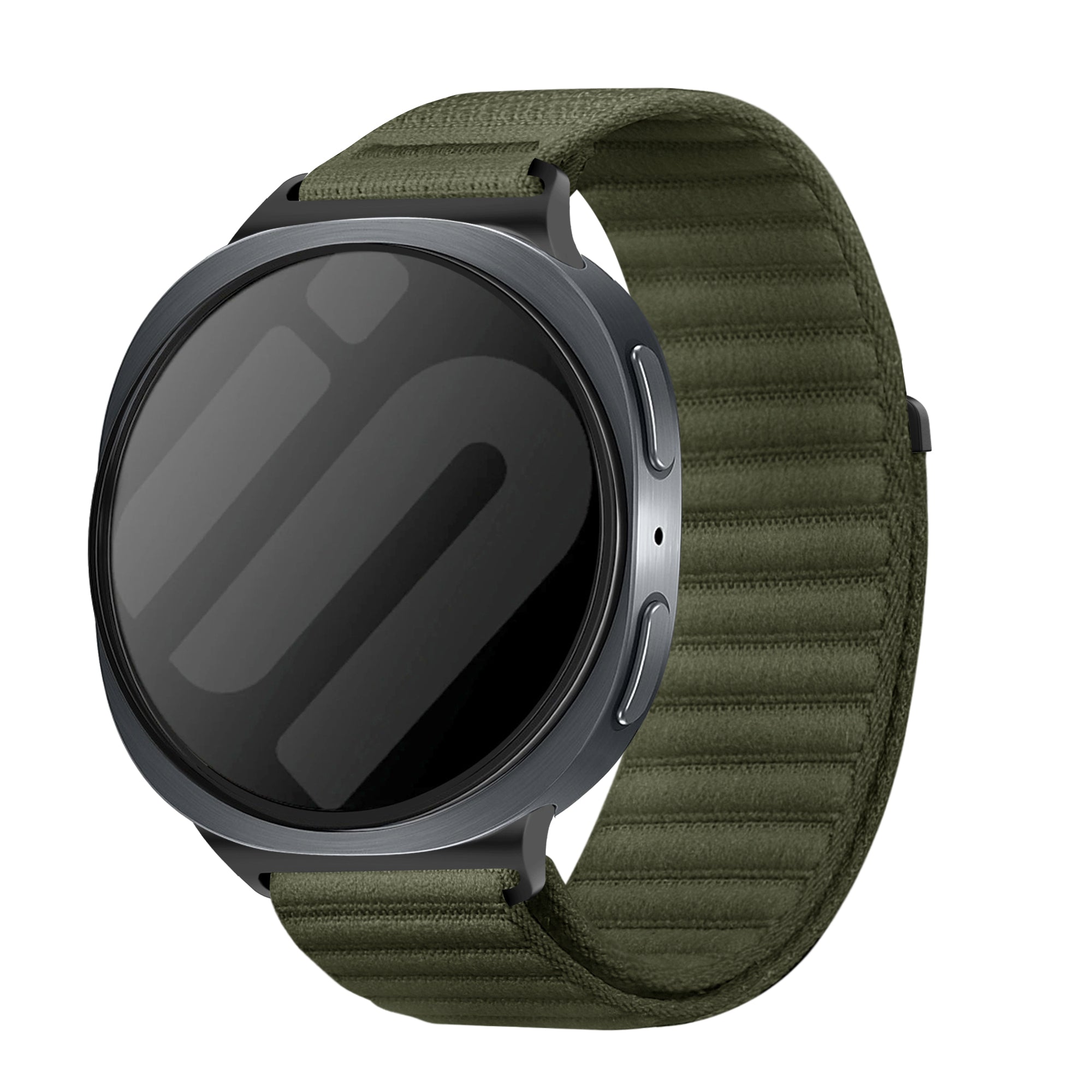 Samsung Galaxy Watch 8 Classic wave nylon bandje (donkergroen)