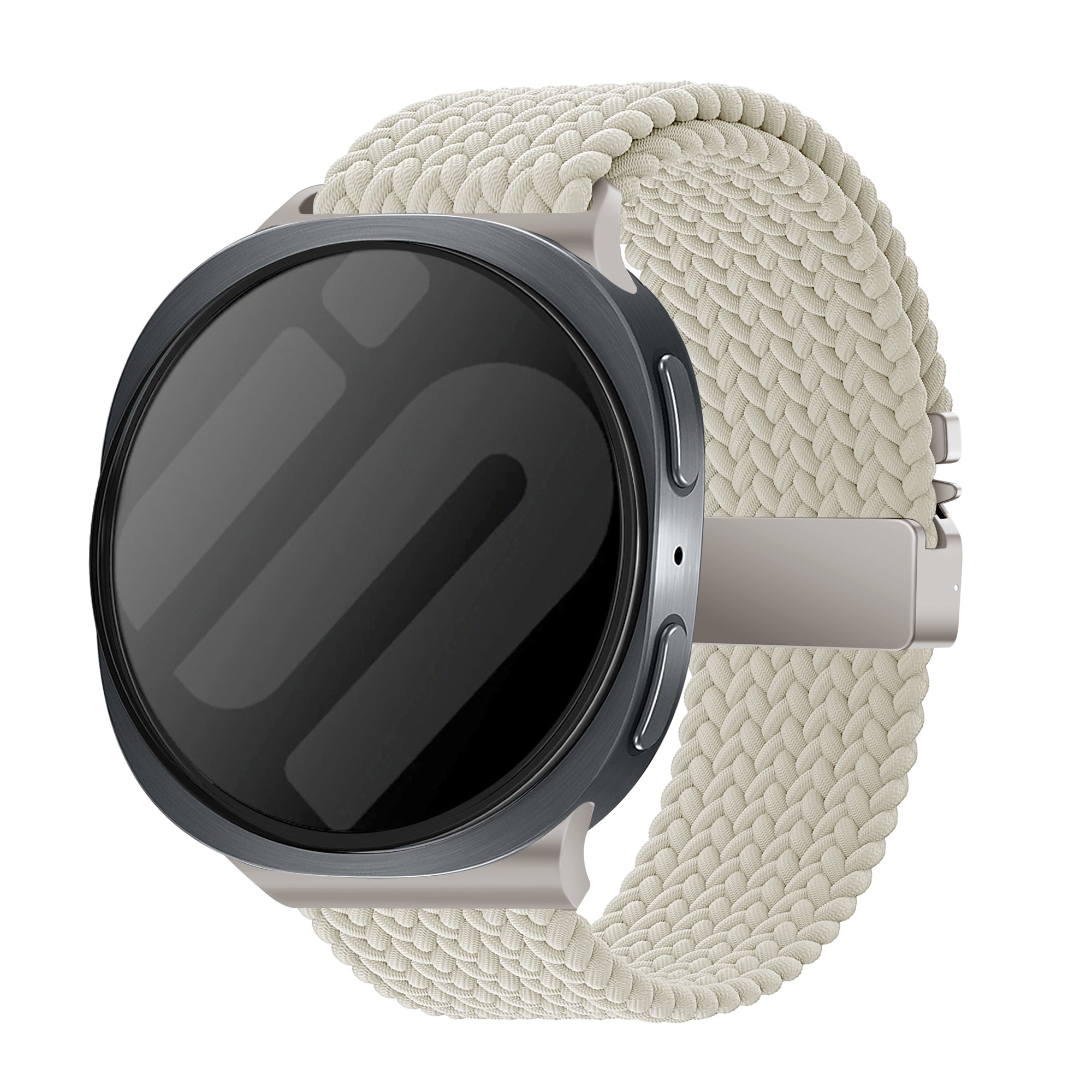 Samsung Galaxy Watch 8 - 40mm gevlochten band met P-buckle (sterrenlicht)