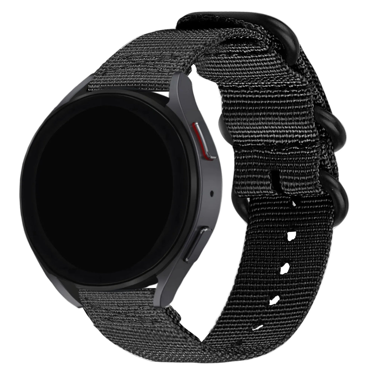 BALR Samsung Galaxy Watch 46mm nylon band met gesp (zwart)
