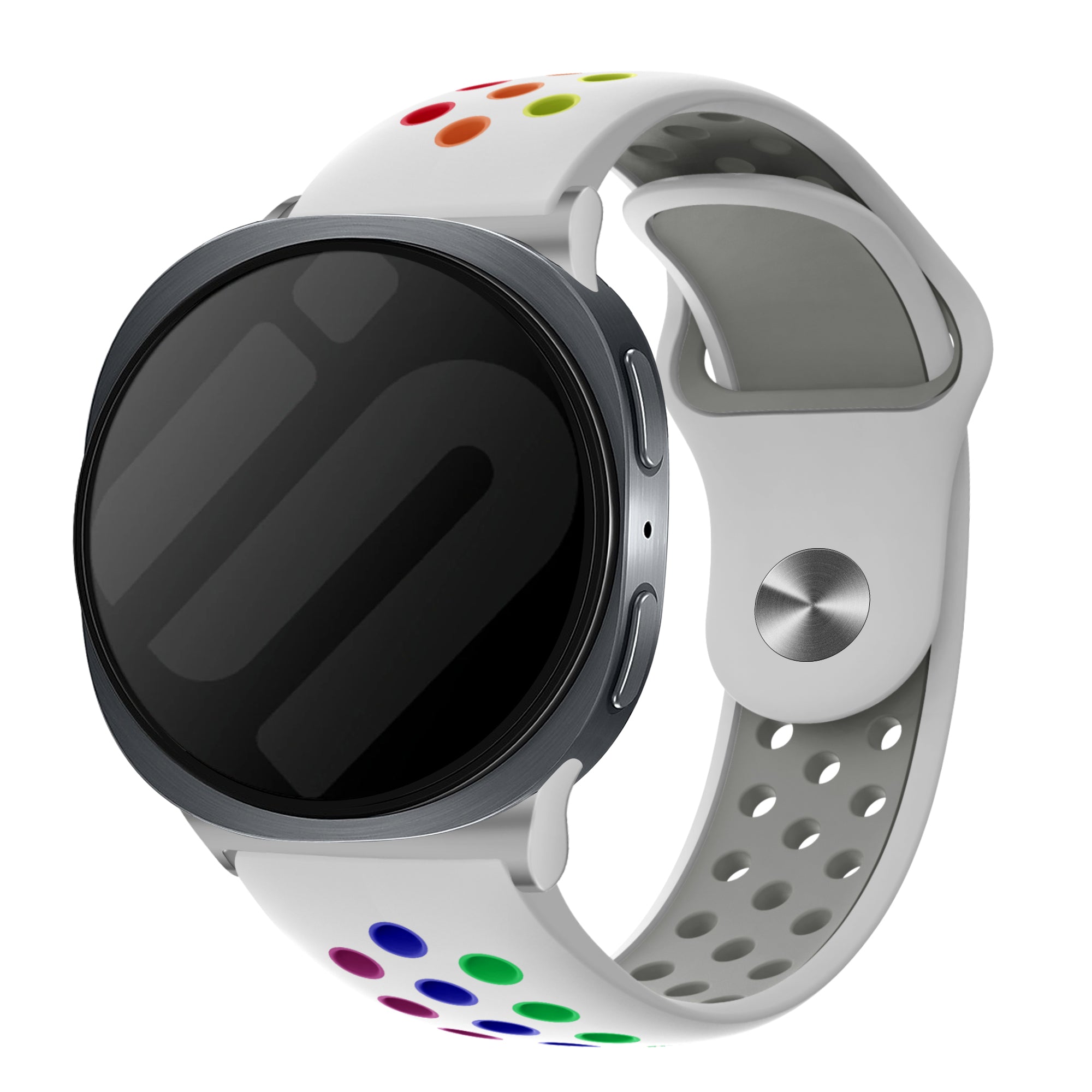 Samsung Galaxy Watch 9 - 40mm sport bandje (wit/kleurrijk)