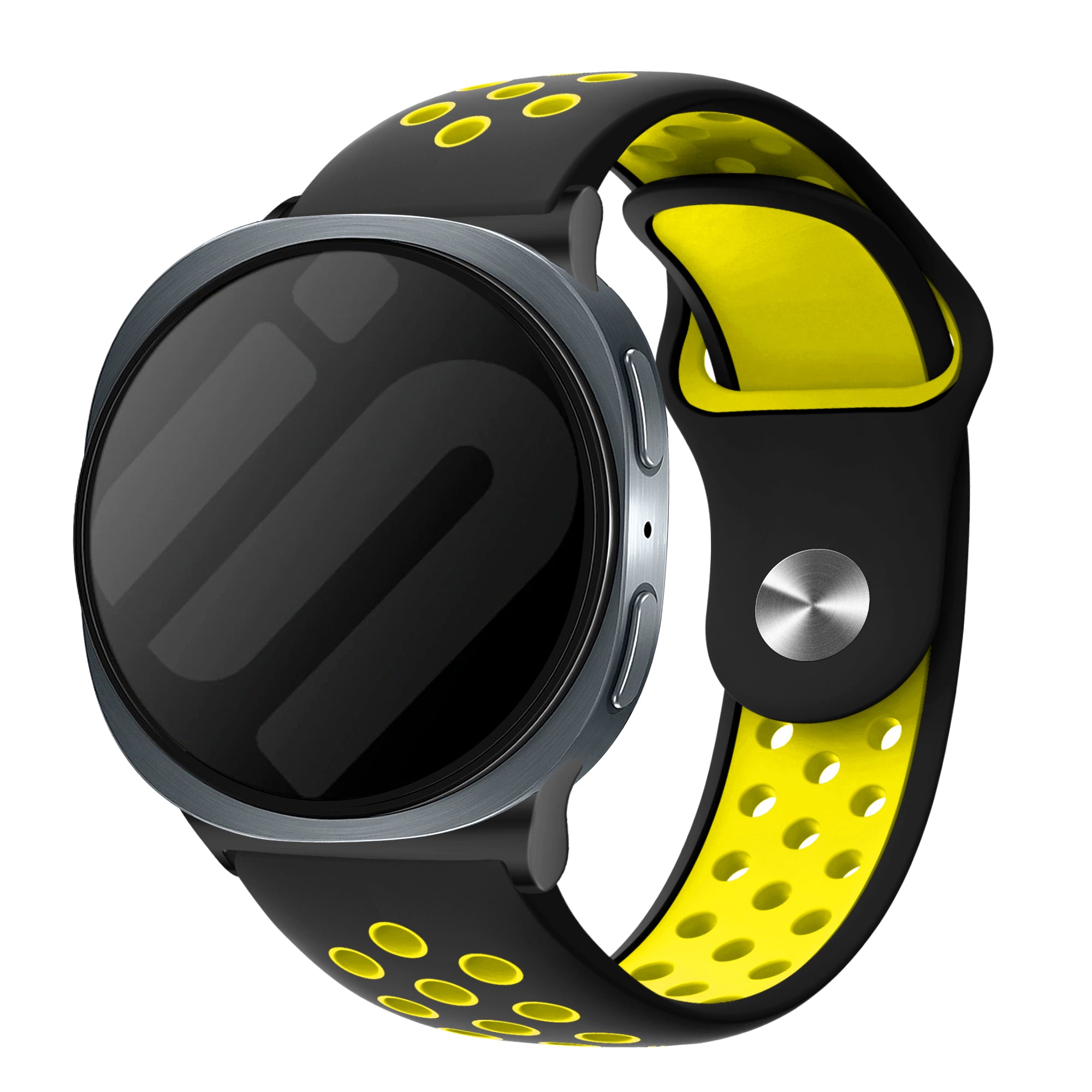 Samsung Galaxy Watch 9 - 40mm sport bandje (zwart/geel)