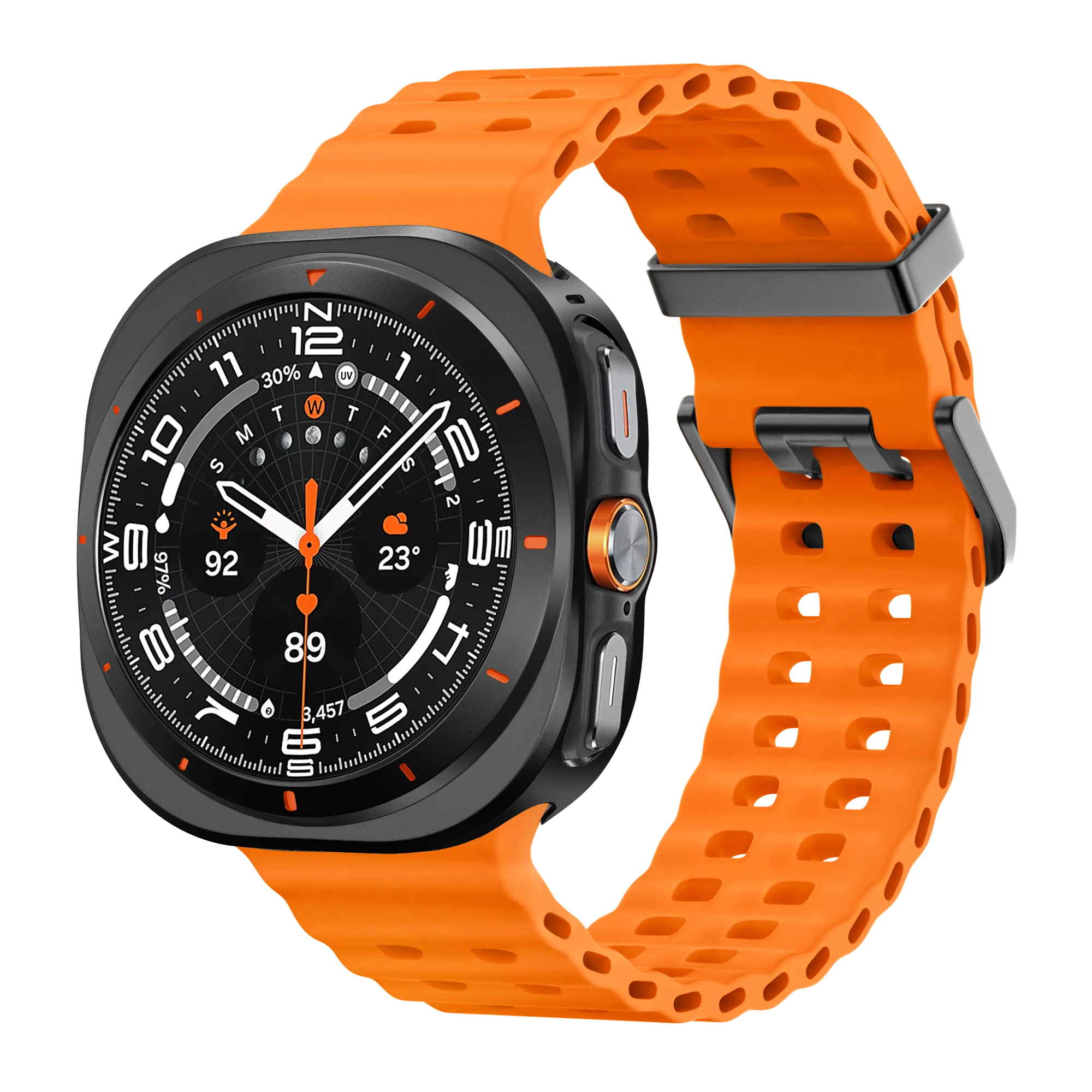 Bandz Samsung Galaxy Watch Ultra metalen hoesje (zwart)