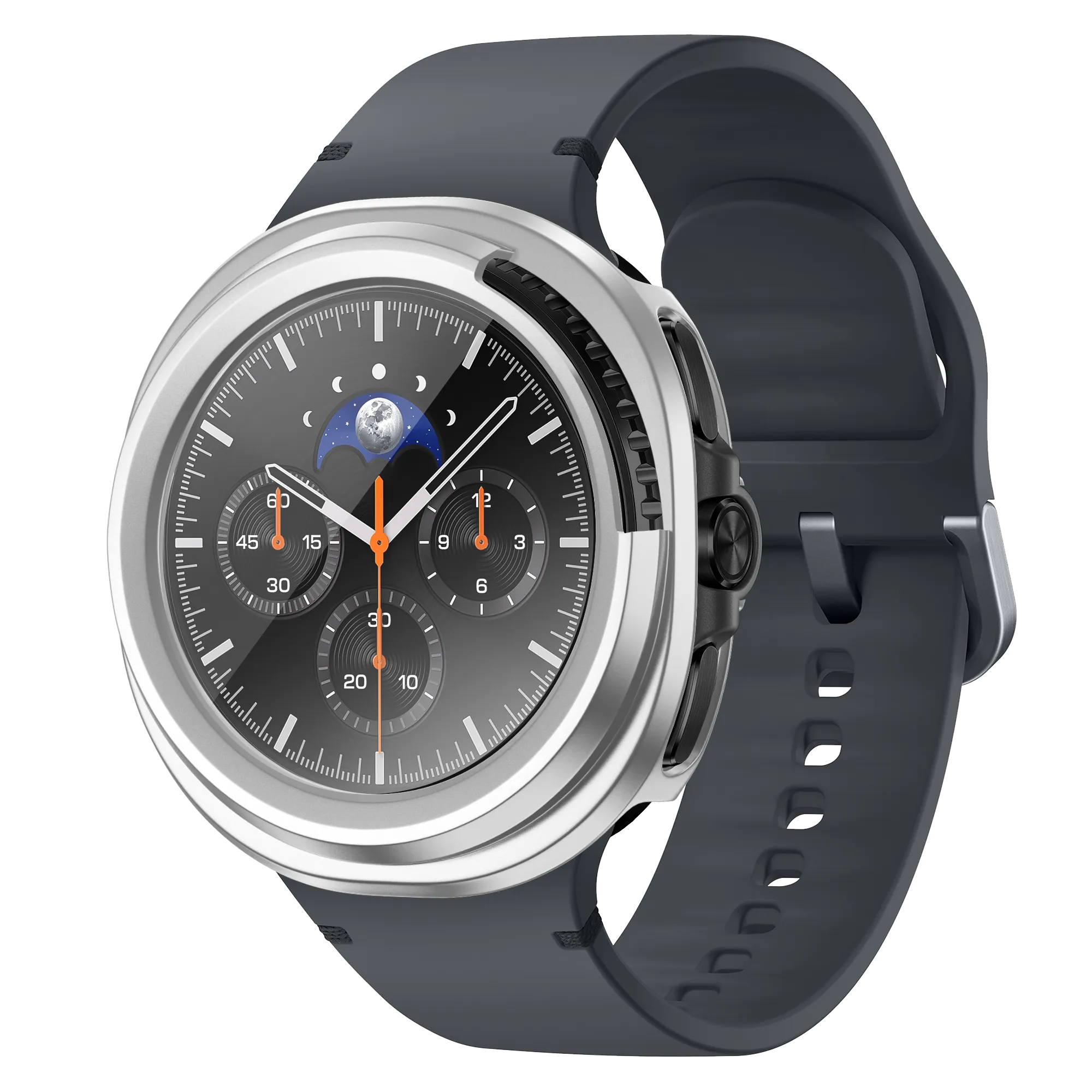 Bandz Samsung Galaxy Watch 8 Classic PC hoesje met glas (zilver)