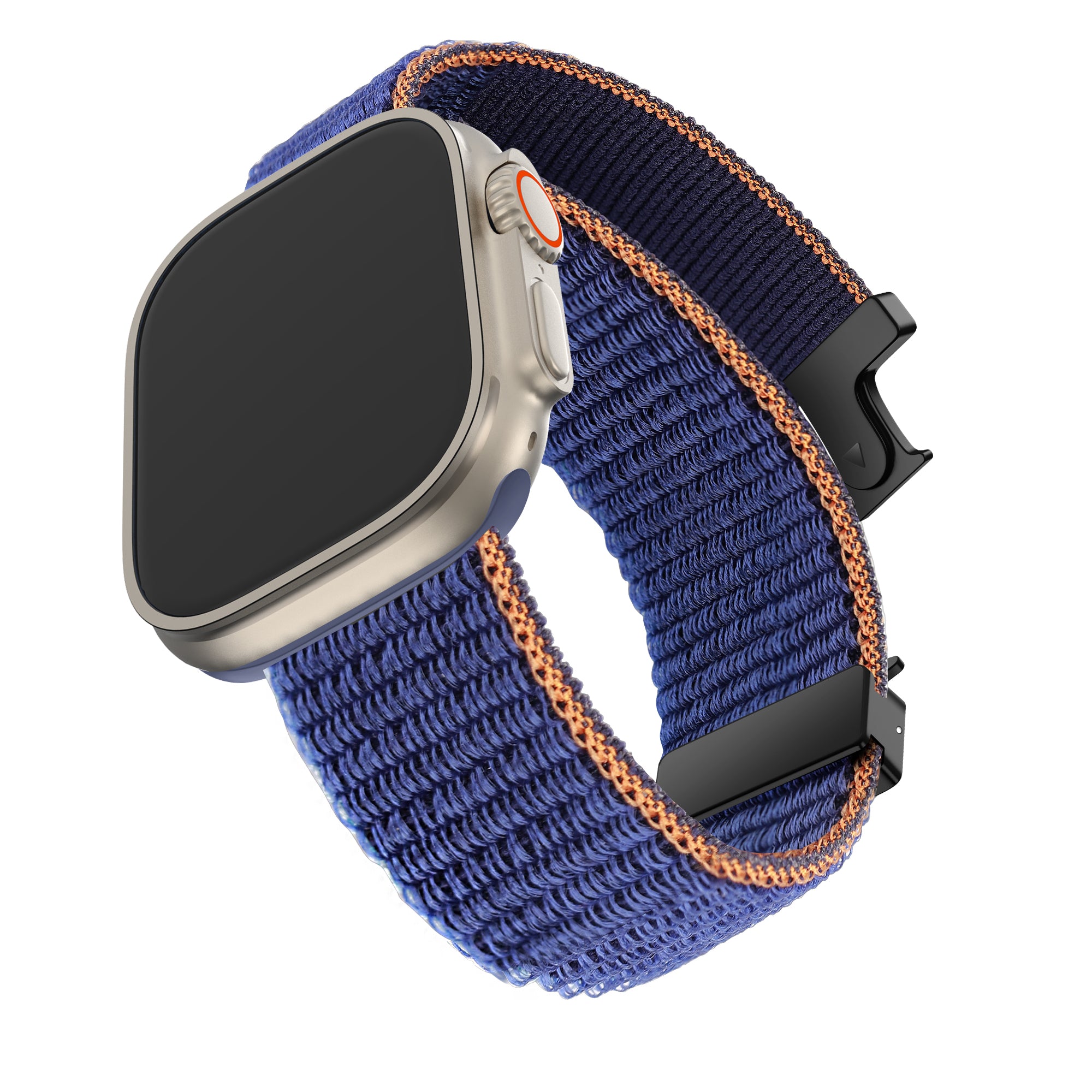 Bandz Apple Watch Ultra nylon band 'Classic met P-buckle (donkerblauw)