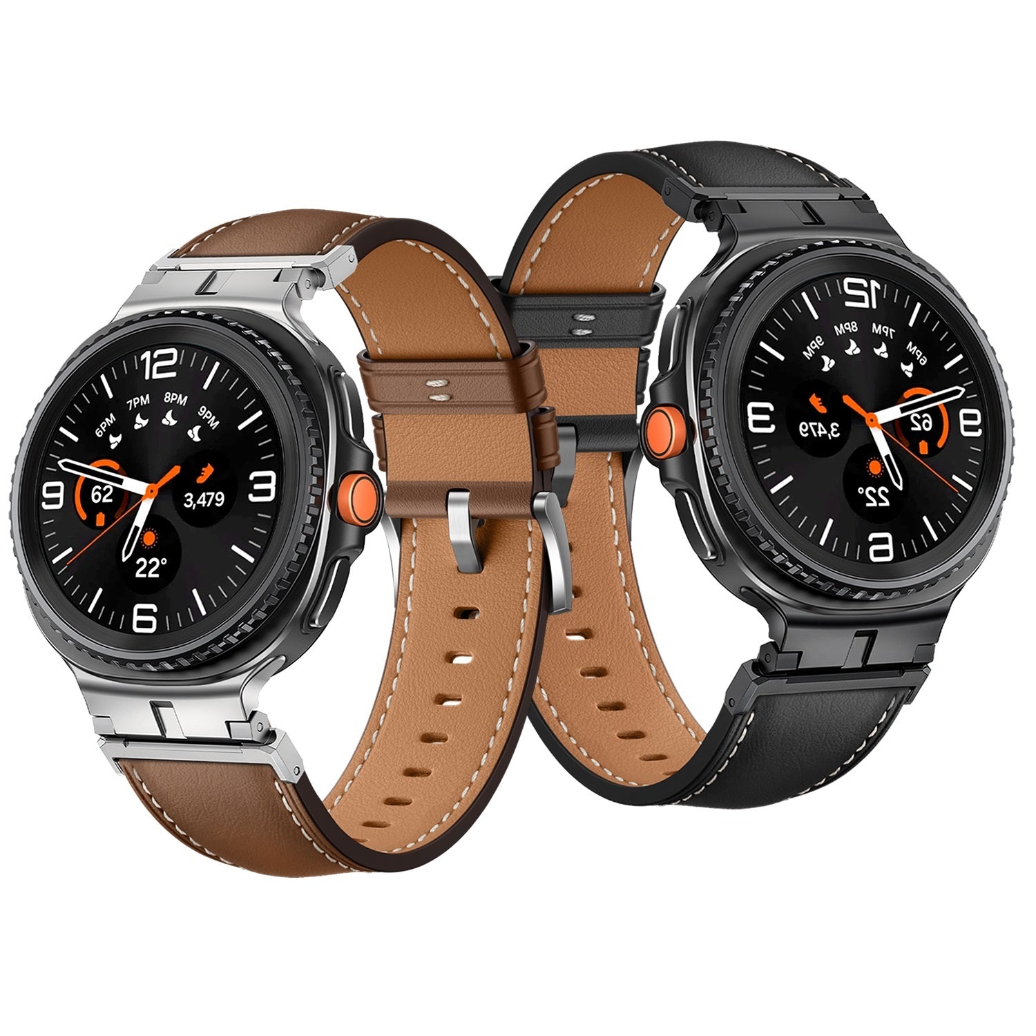 Samsung Galaxy Watch 9 - 40mm premium leren bandje (zwart)