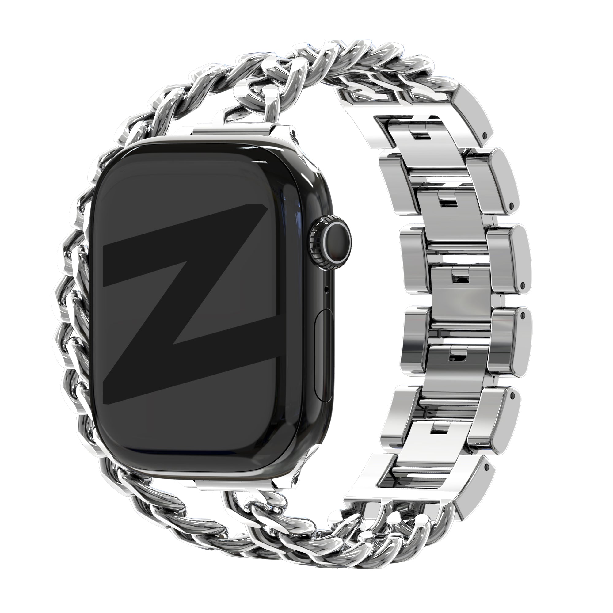 Bandz Apple Watch stalen band 'Double Tour' (zilver)