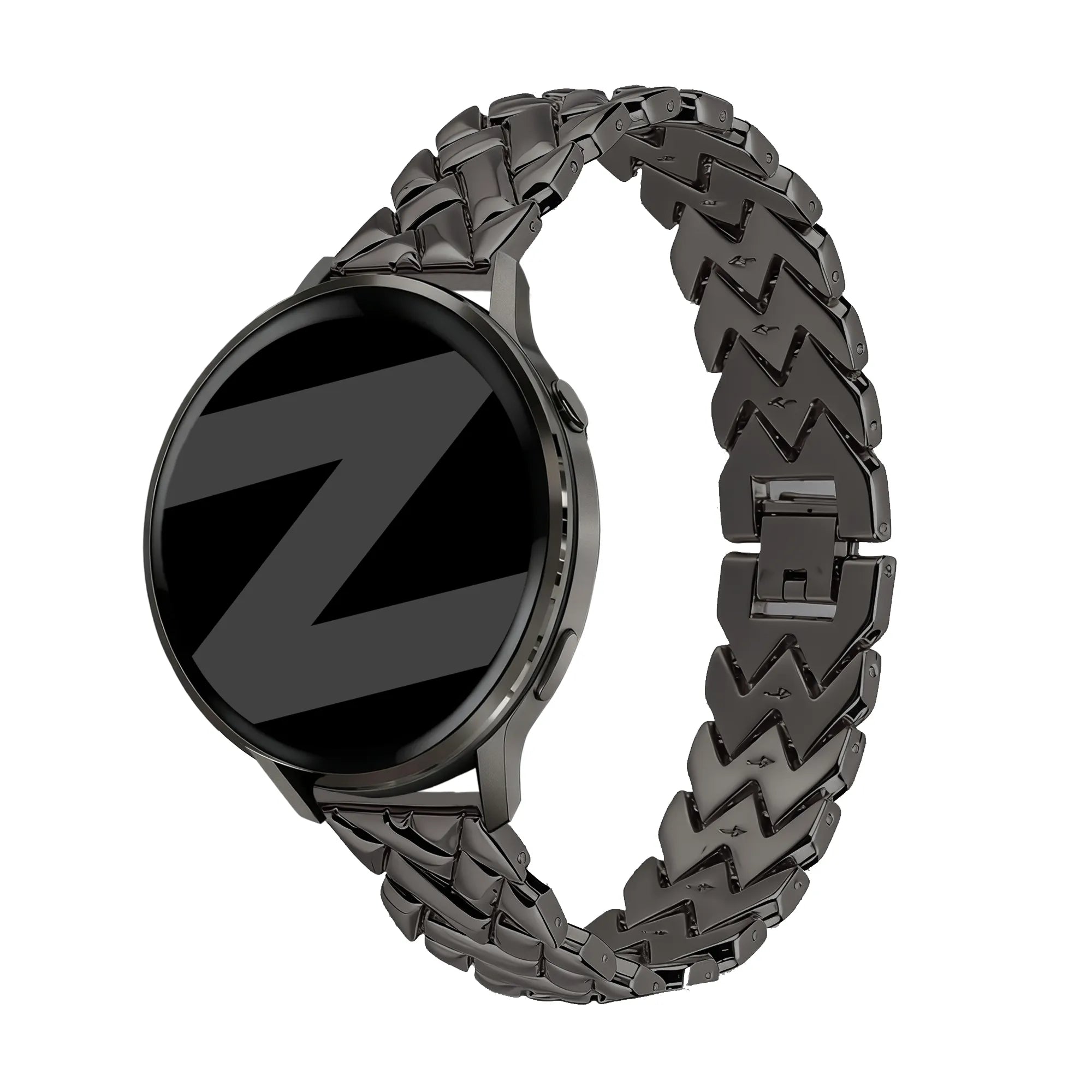 Bandz OnePlus Watch 3 - 43mm metalen band 'V-type' (zwart)