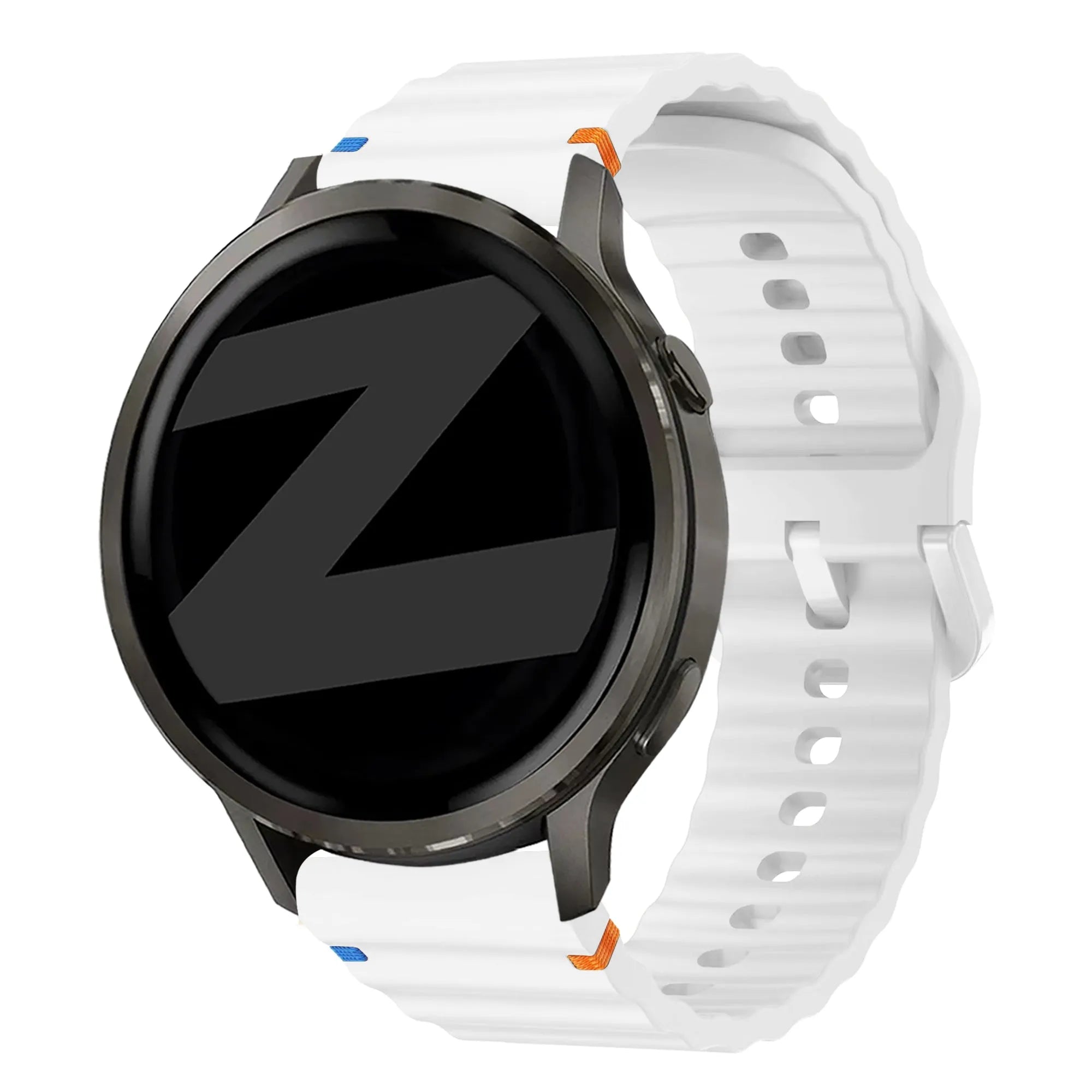 Bandz Garmin Forerunner 265s siliconen band 'Wave' (wit)