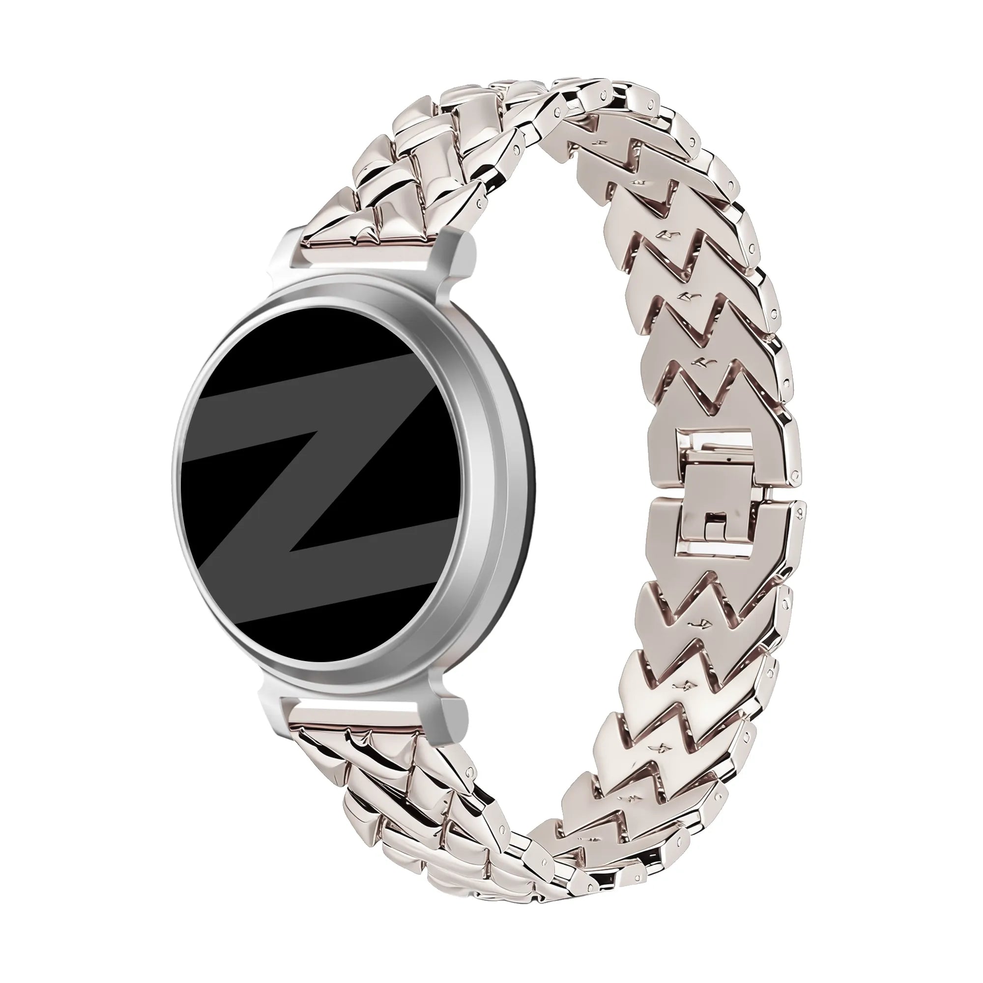 Bandz Pebble Round 2 - 14mm metalen band 'V-type' (sterrenlicht)
